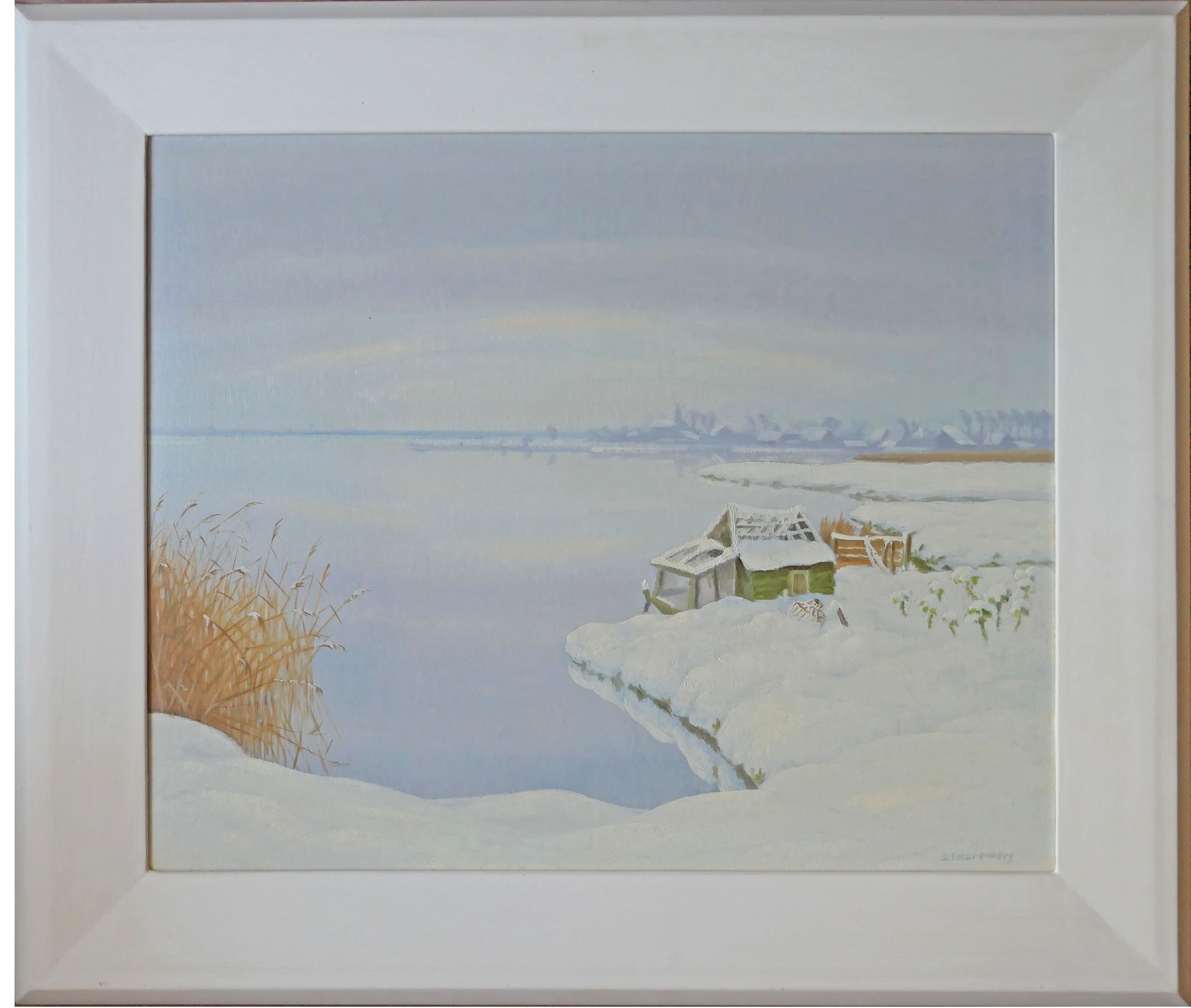 Loosdrecht in de winter zonder lijst