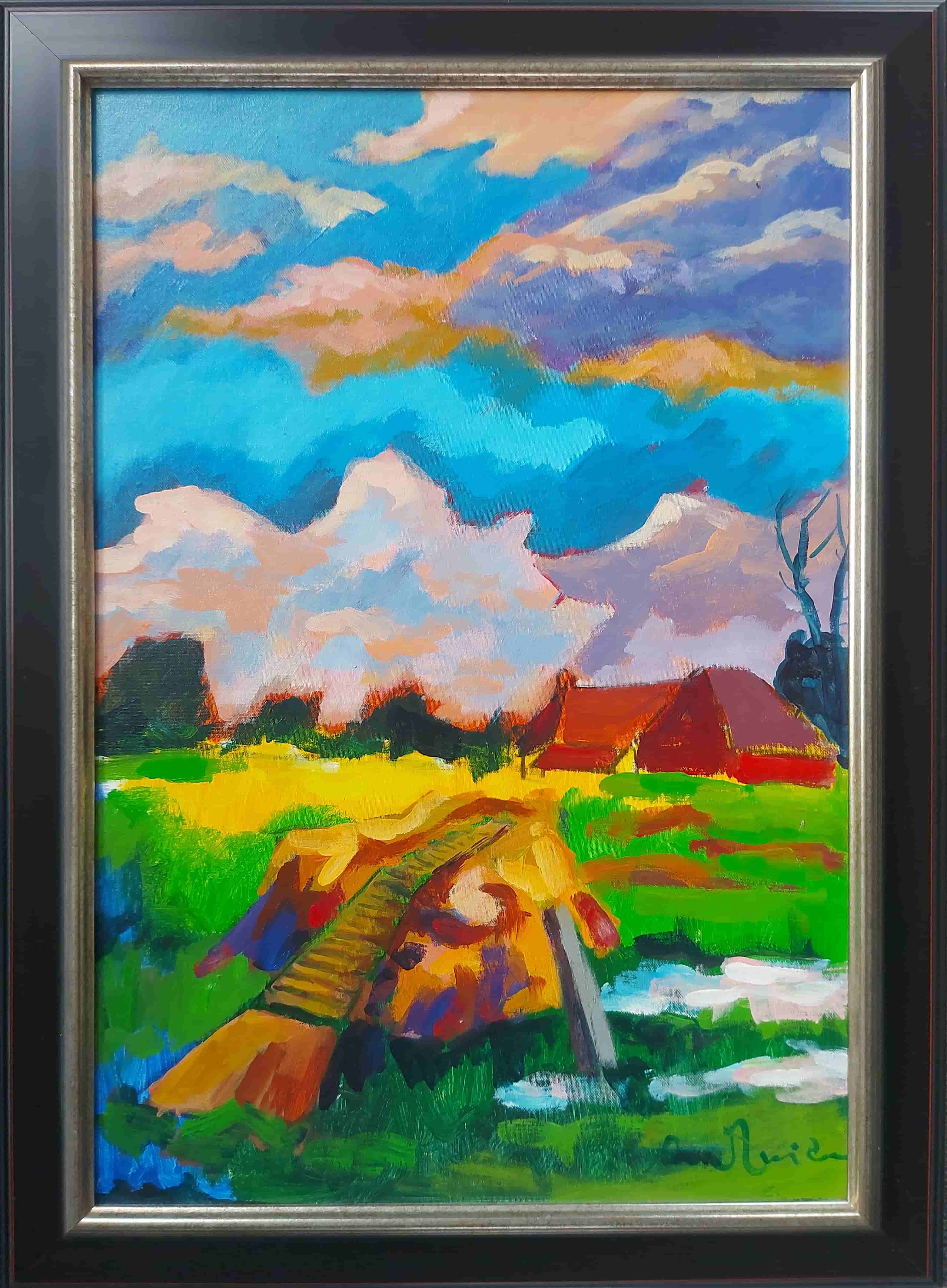 Arie Zuidersma - Wittewierum (met lijst)