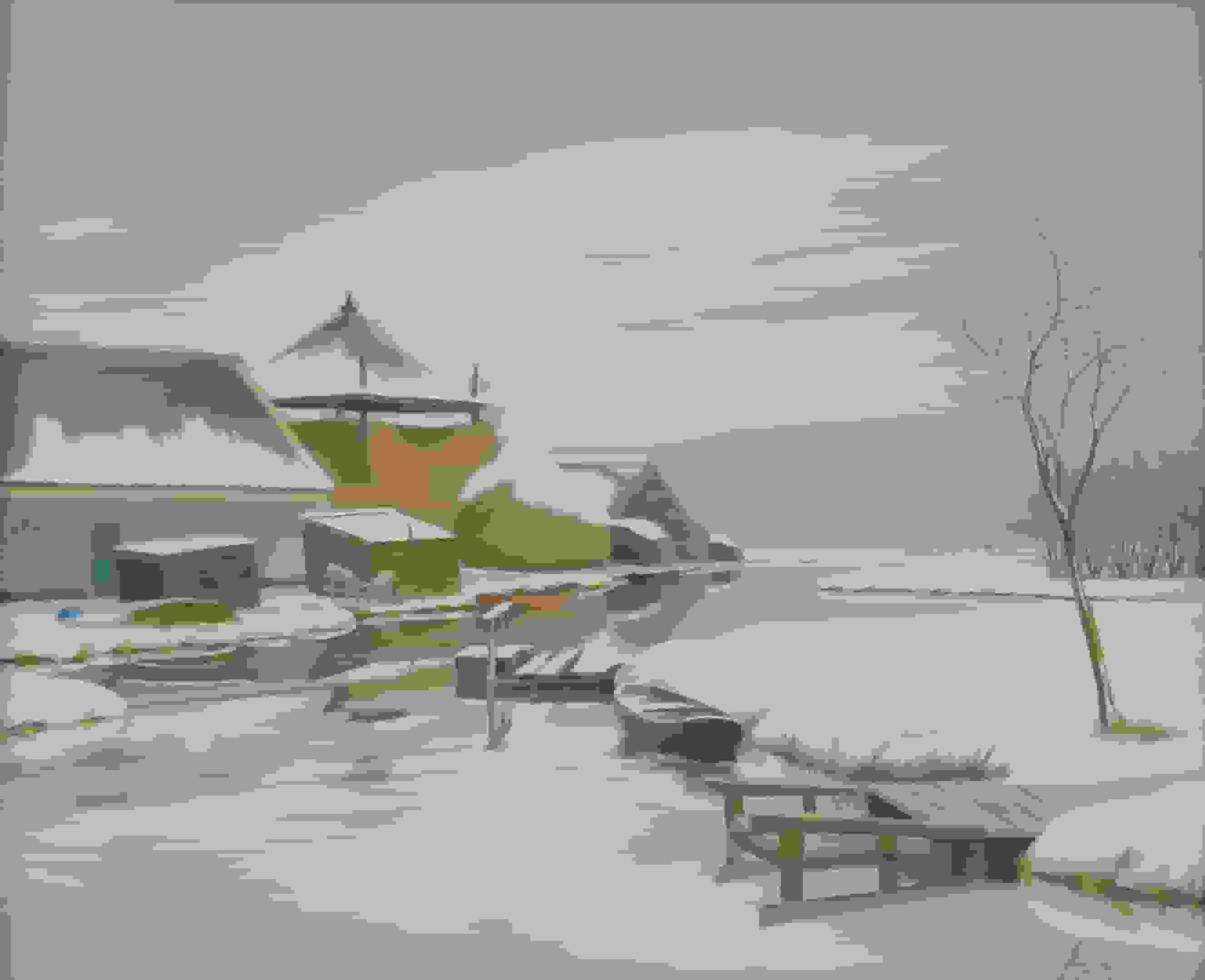 Dirk Smorenberg - Boerderij in de winter (zonder lijst)