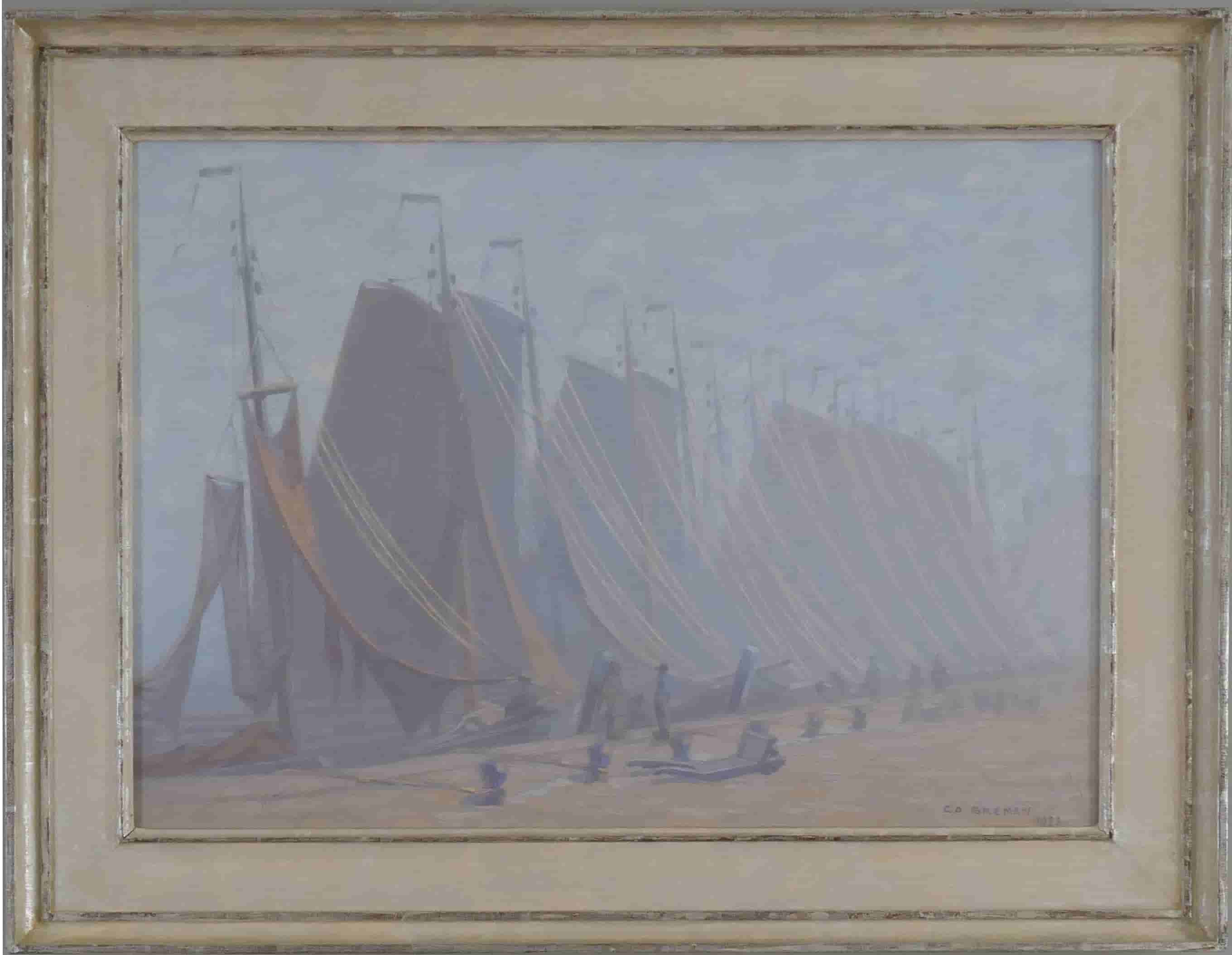Co Breman - Haven van Harderwijk (met lijst)