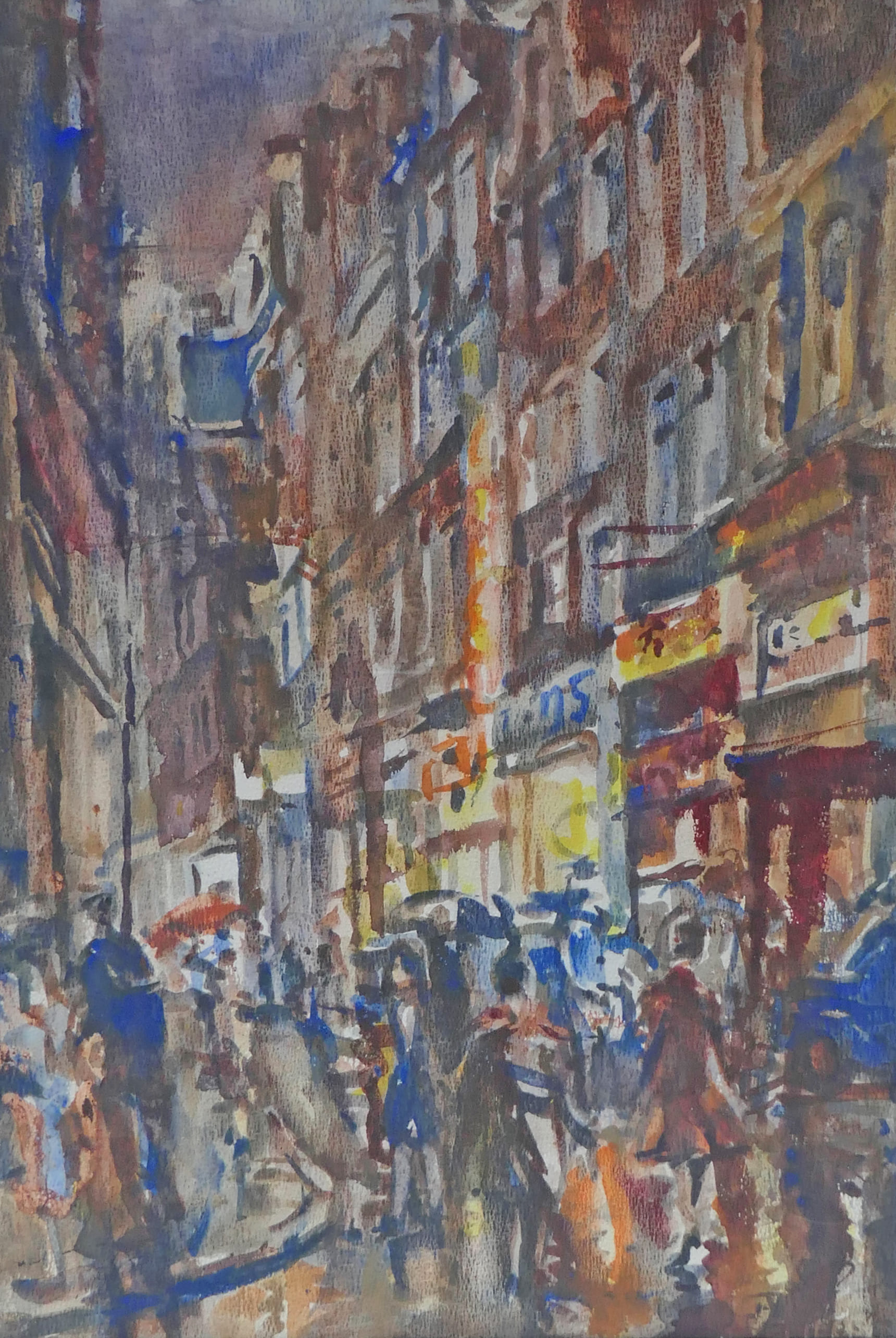 Haarlemmerstraat bij avond zonder lijst