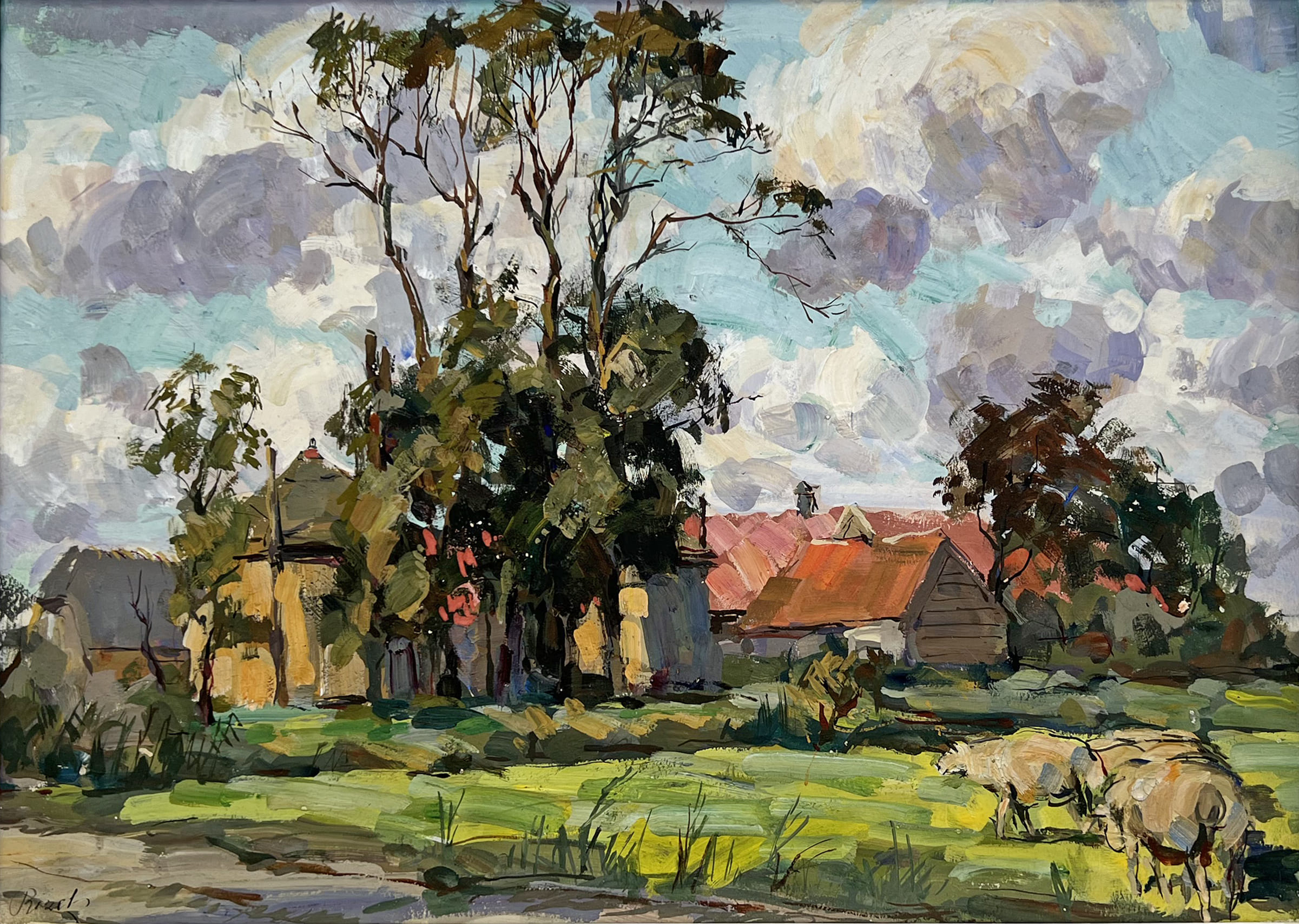 Landschap zonder lijst