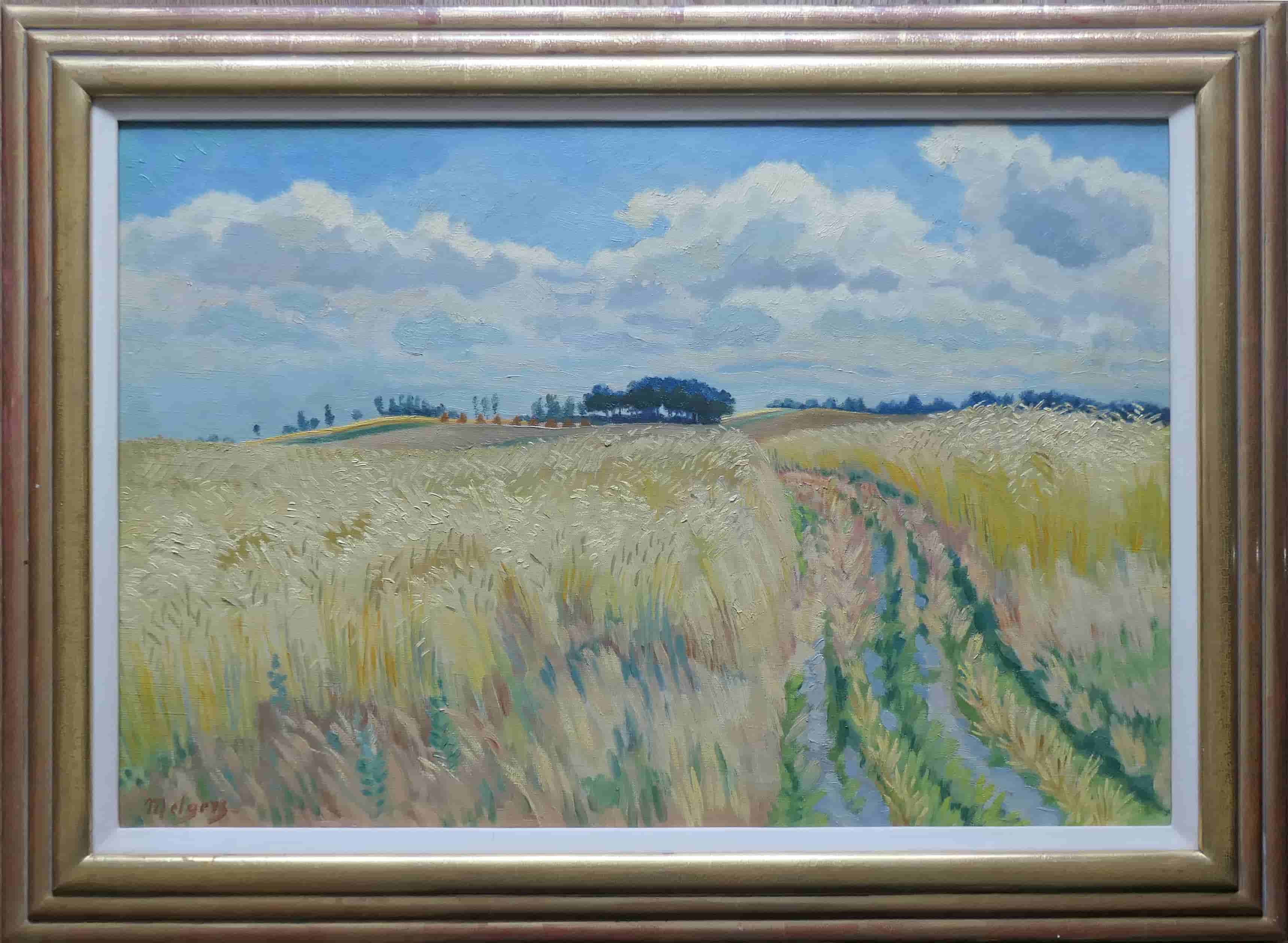 Henk Melgers - Korenvelden in Drenthe (met lijst)