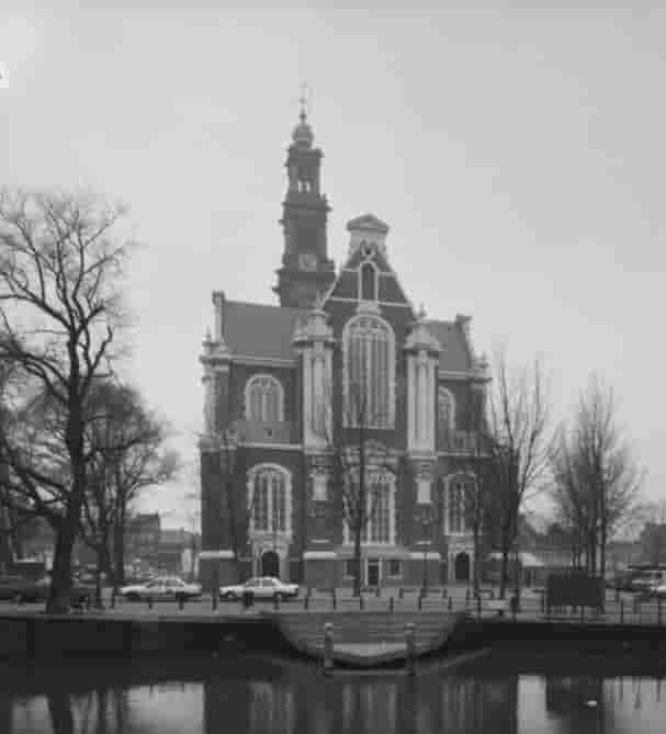 Cornelis Vreedenburgh - Gezicht op de Westerkerk te Amsterdam (in het echt)