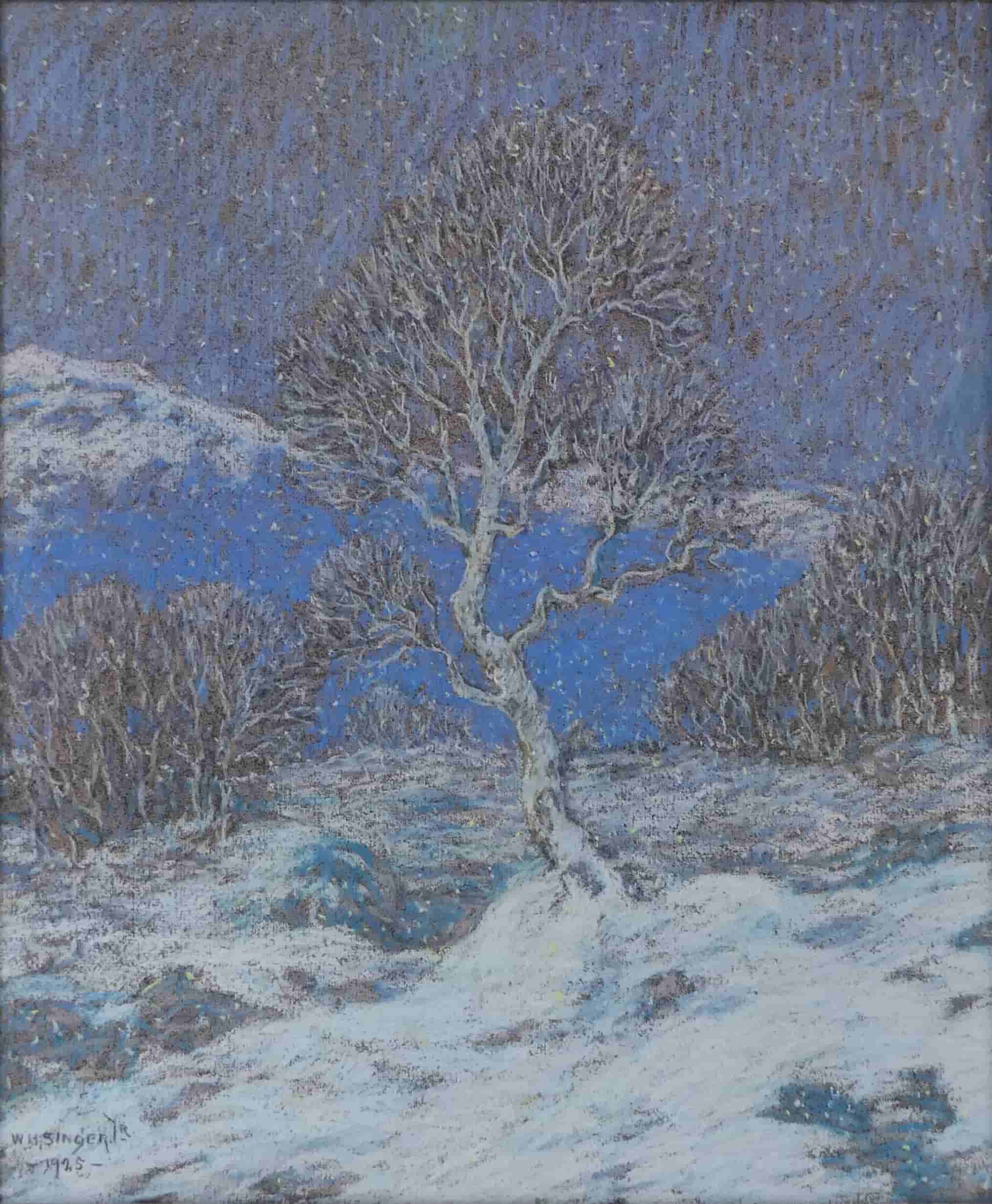 William Henry Singer - Nachtgezicht Olden (zonder lijst)