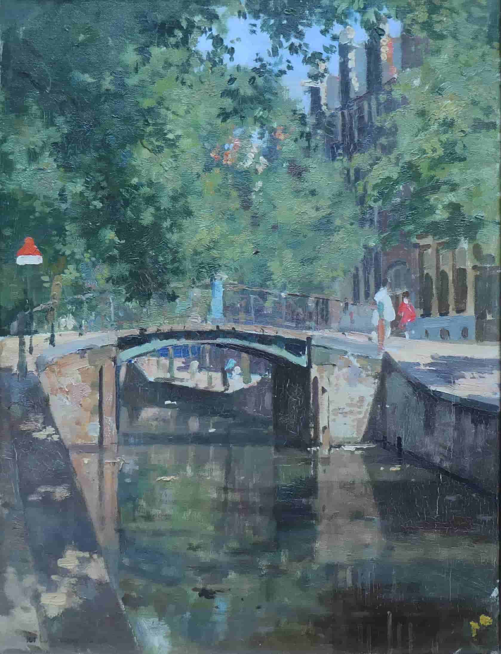 Cornelis Vreedenburgh - Oudezijds Achterburgwal te Amsterdam