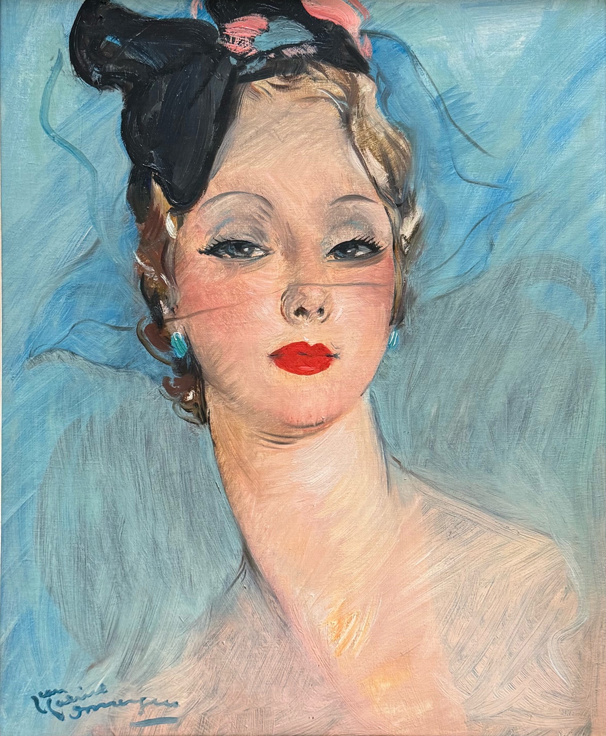 Portret van Madame Laemle zonder lijst