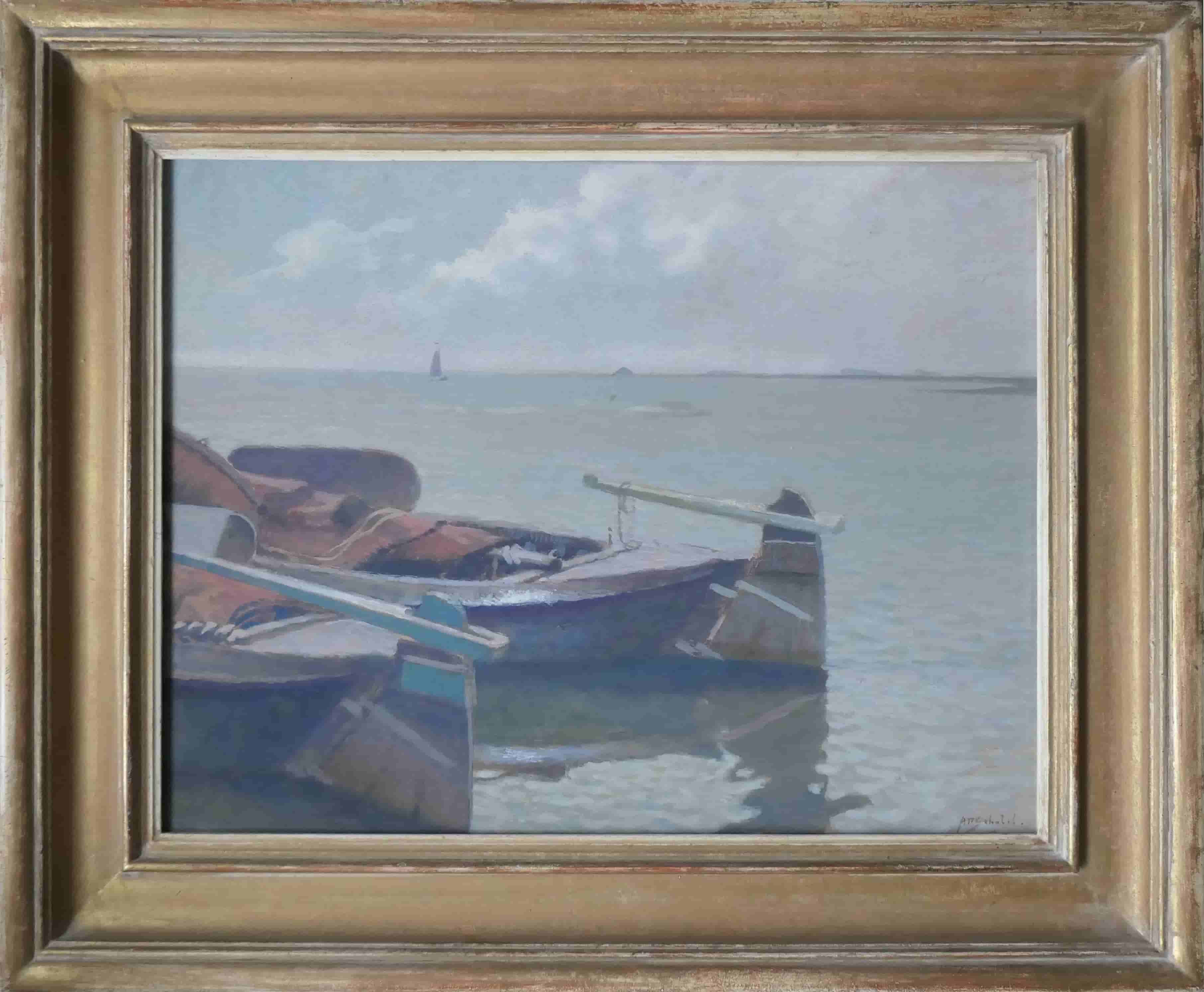 Anthony Pieter Schotel - Botters op zuiderzee (met lijst)