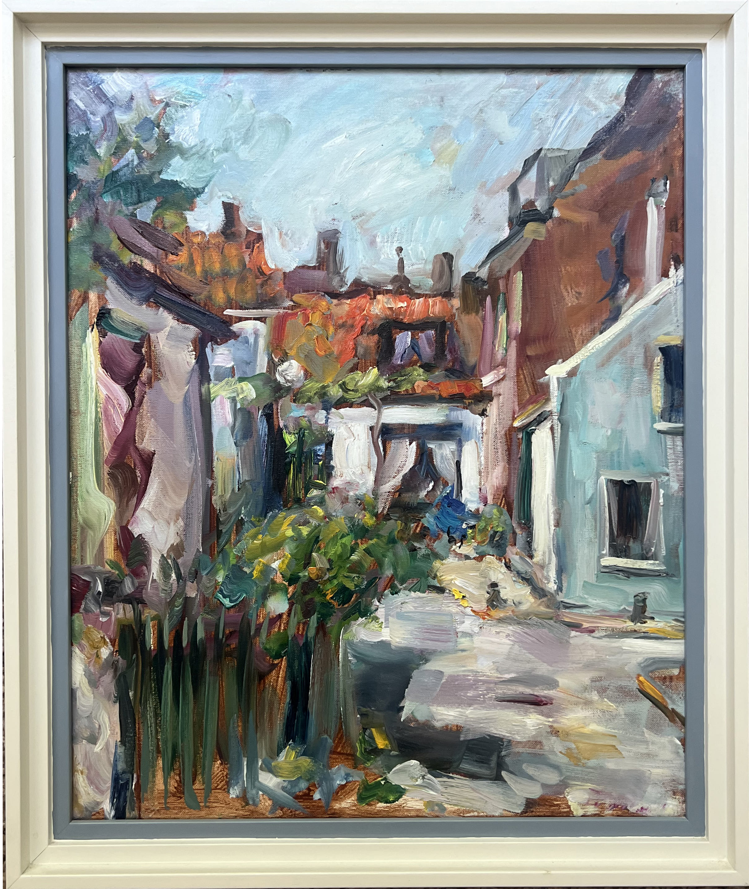 Straatje in Zandvoort zonder lijst