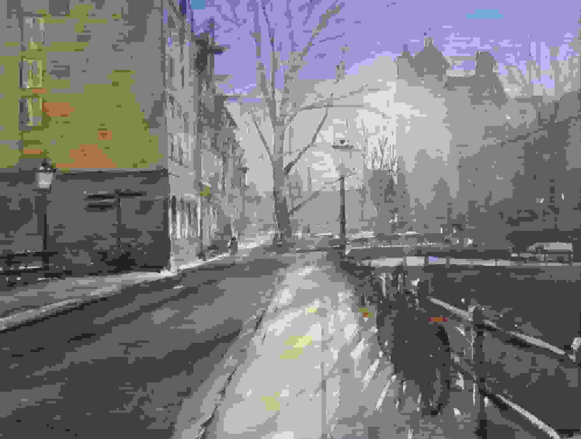 Leliegracht Amsterdam in tegenlicht