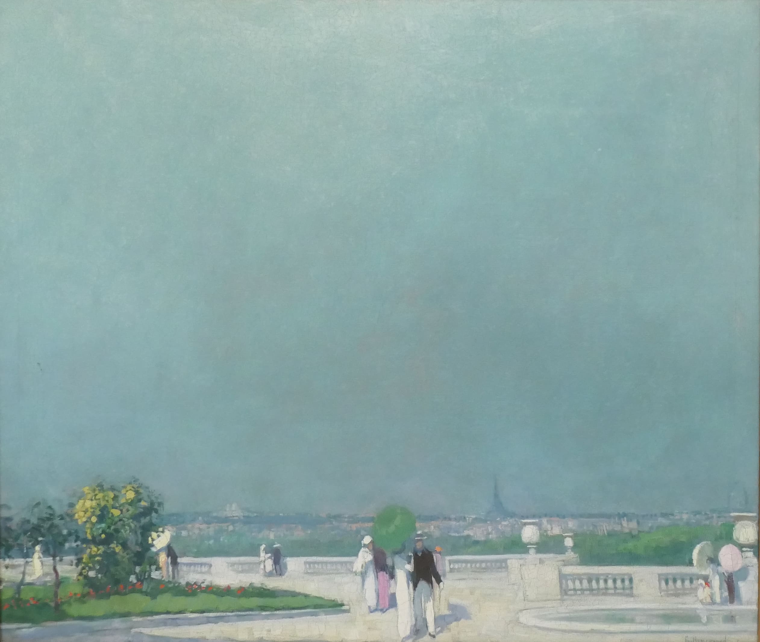 Zicht op Parijs vanaf Parc de Saint-Cloud zonder lijst