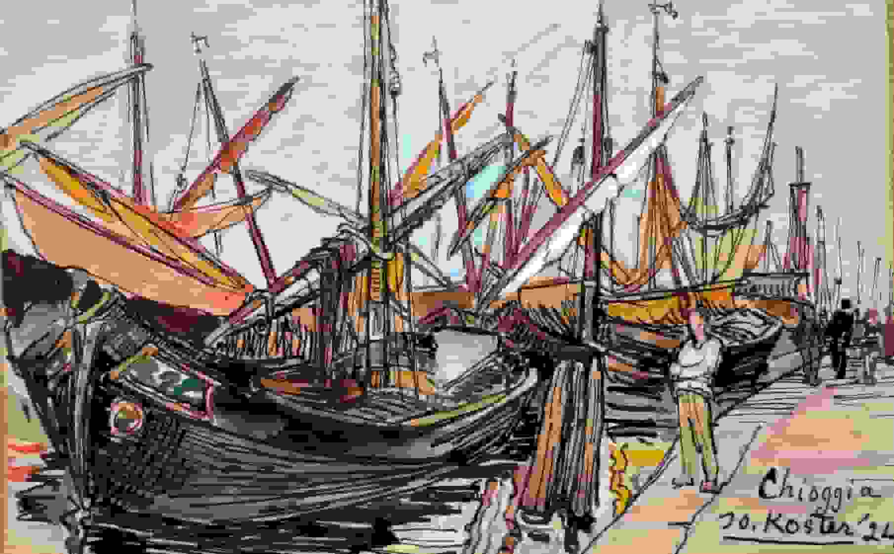 Jo Koster - Haven Chioggia (zonder lijst)