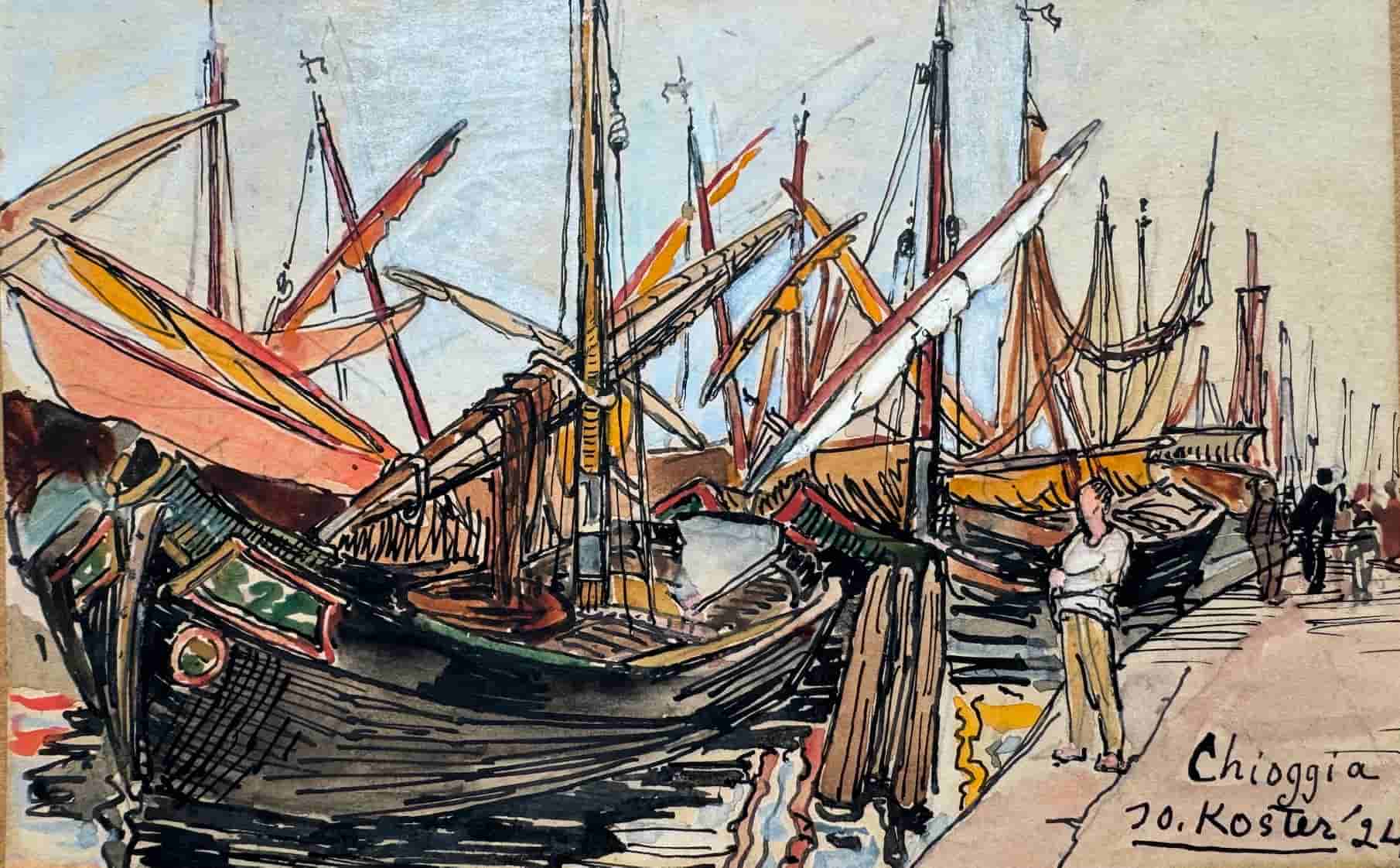 Jo Koster - Haven Chioggia (zonder lijst)