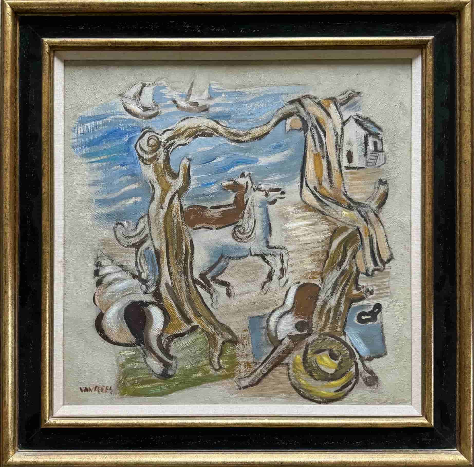 Otto van Rees - Allegorie op de zee (met lijst)