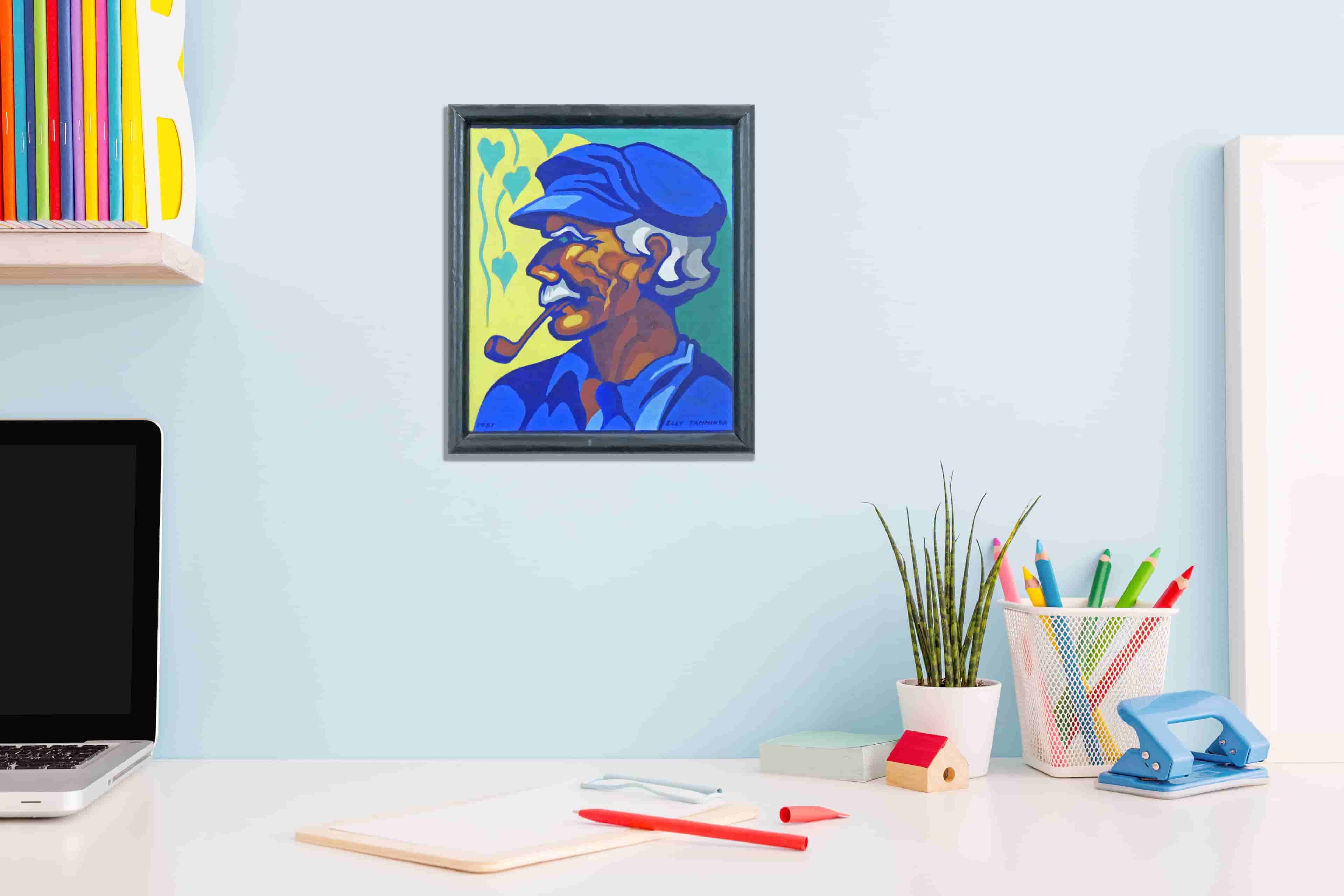 Elly Tamminga - Man met pijp (in interieur)