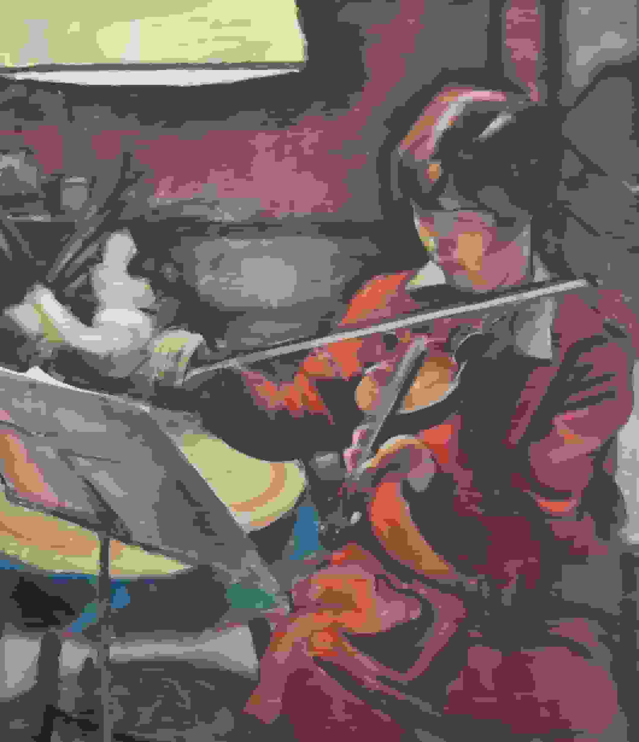 Teder portret van een vioolspelend meisje