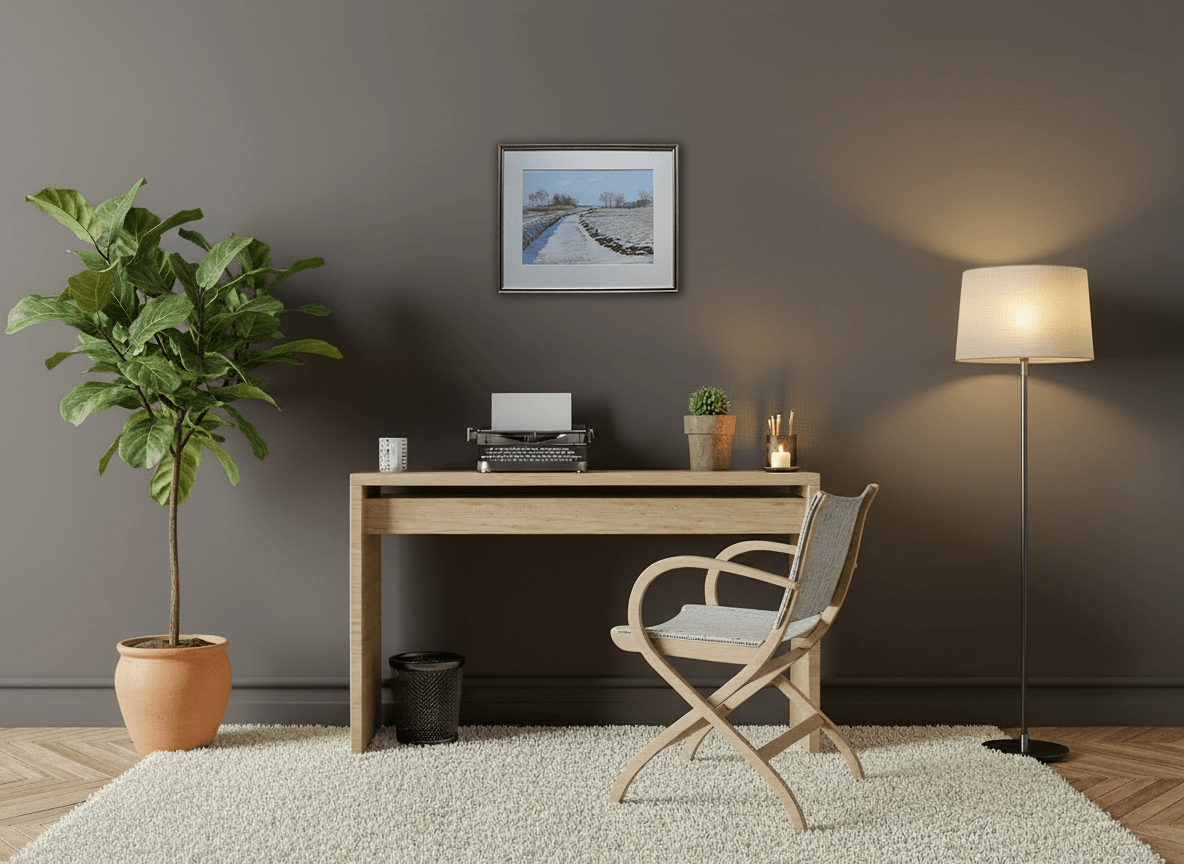 Spookverlaat in de winter zonder lijst