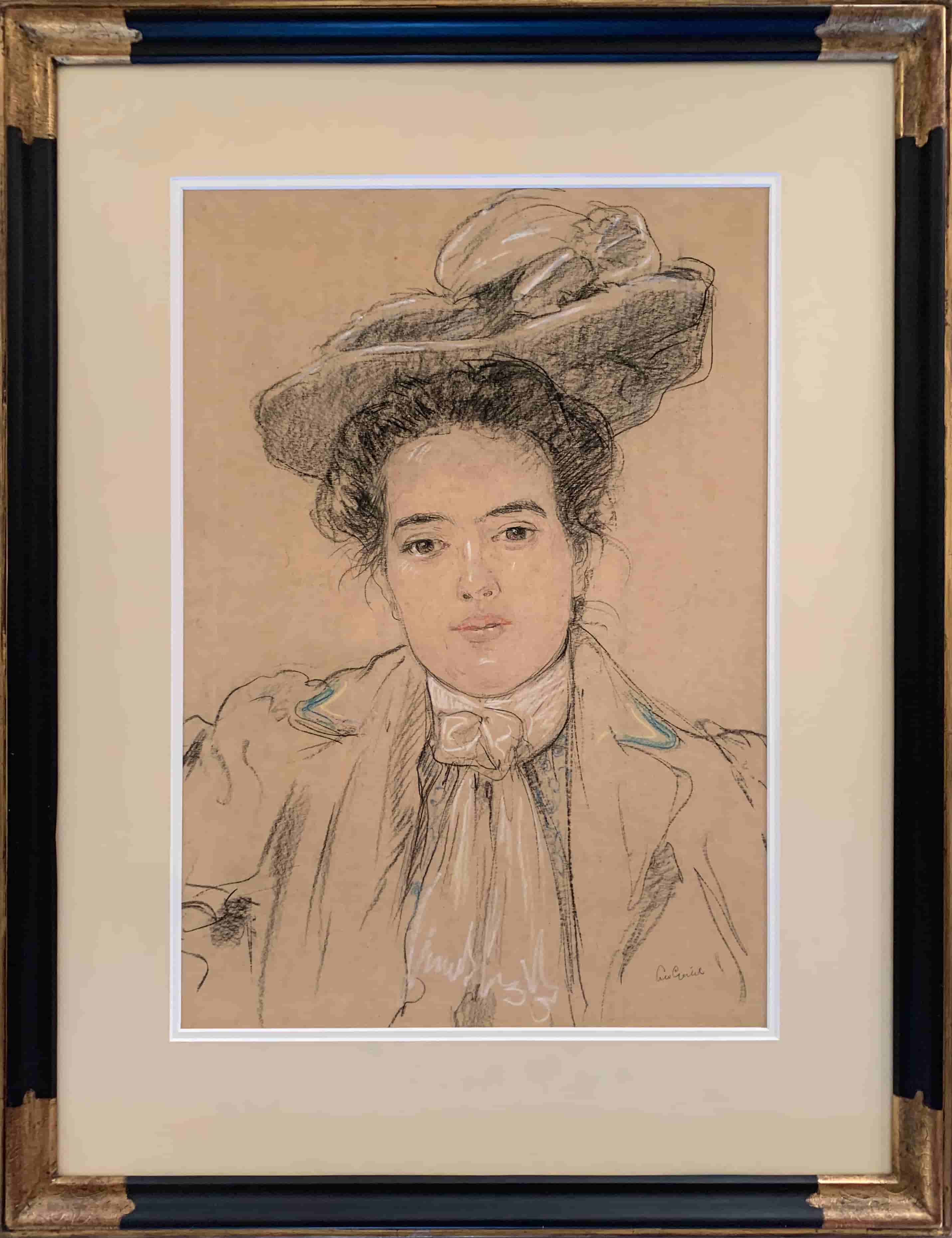 Leo Gestel - Portret van een jonge vrouw (met lijst)