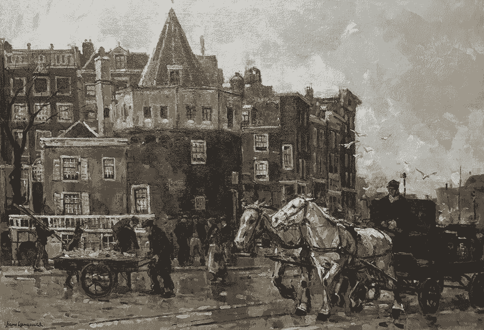 Gezicht op de Schreierstoren te Amsterdam