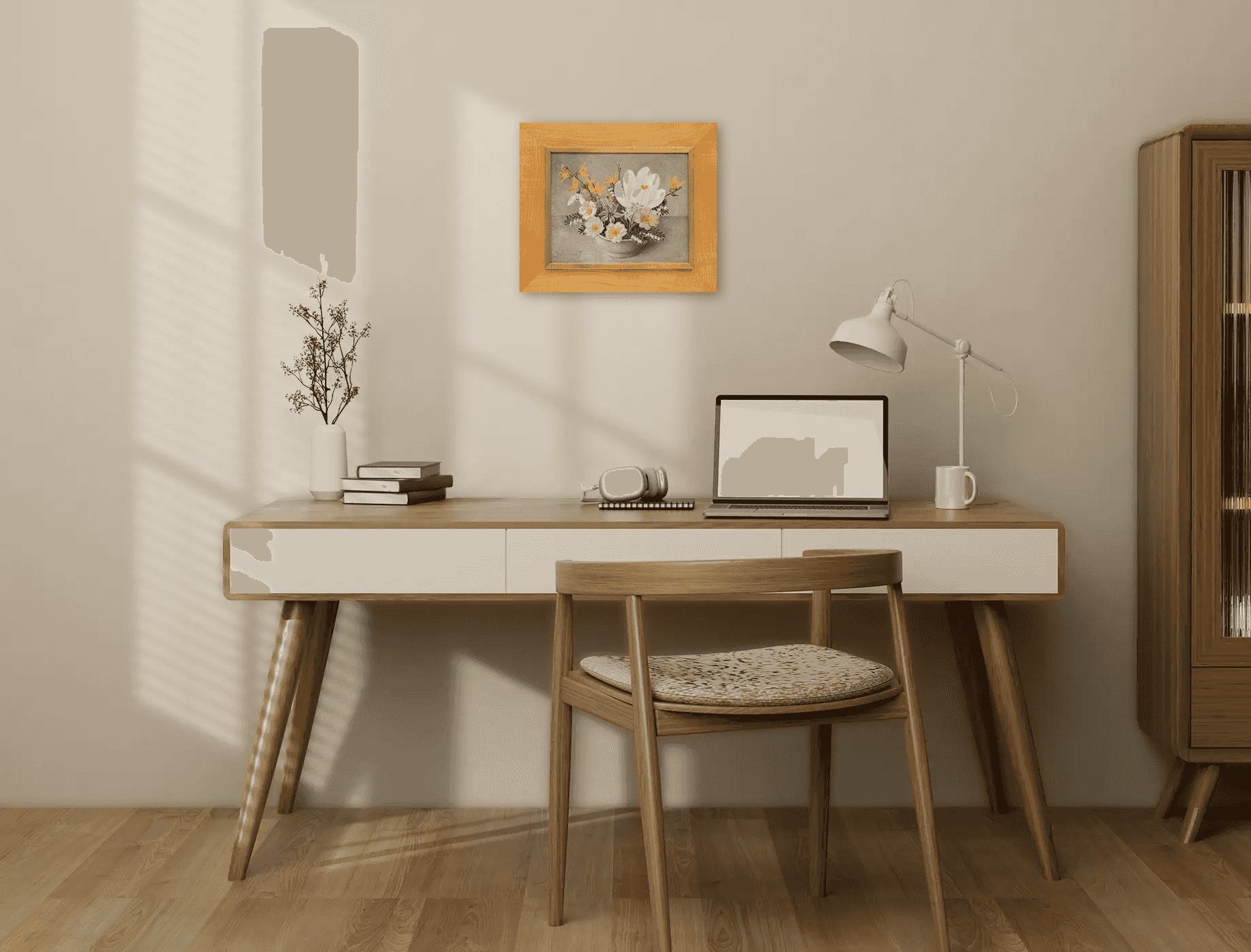 Jan Voerman jr - Verfijnd bloemstilleven (in interieur)