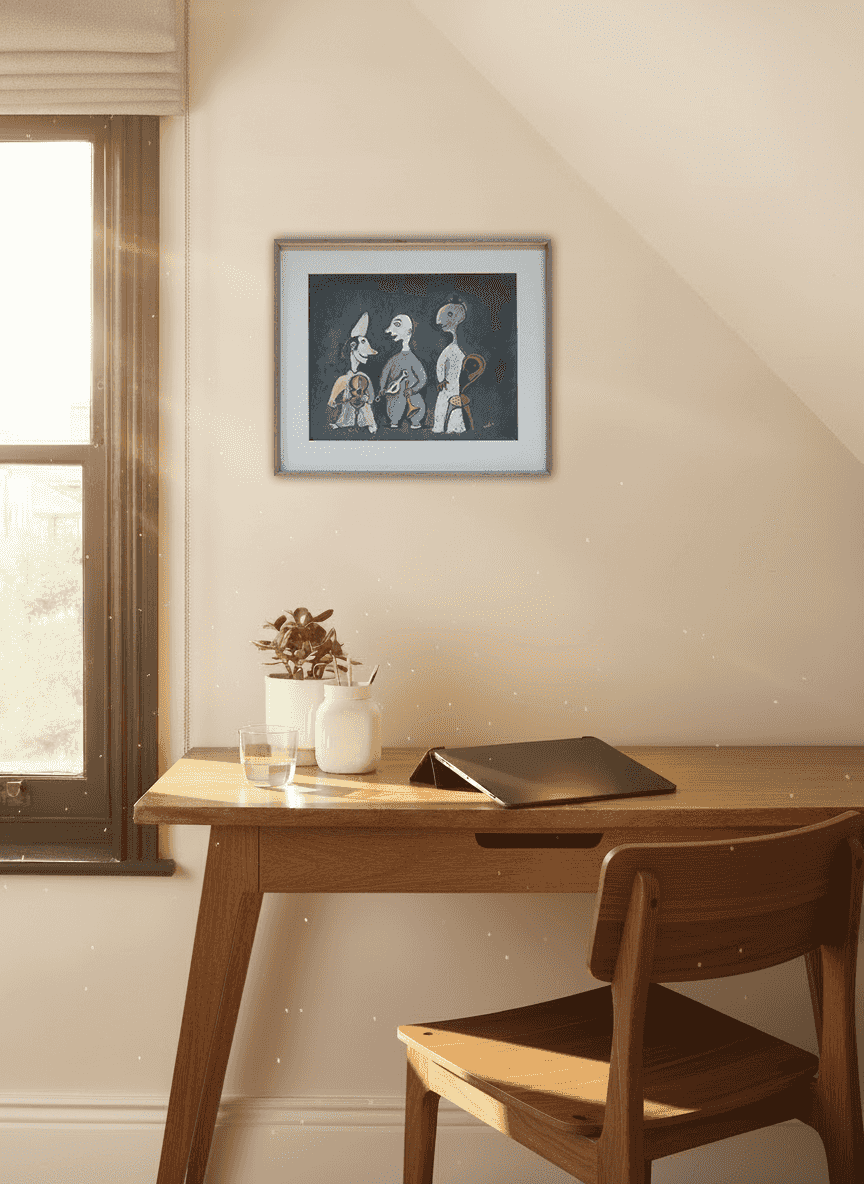 Jan Roëde - Drie gekke mannetjes (in interieur)