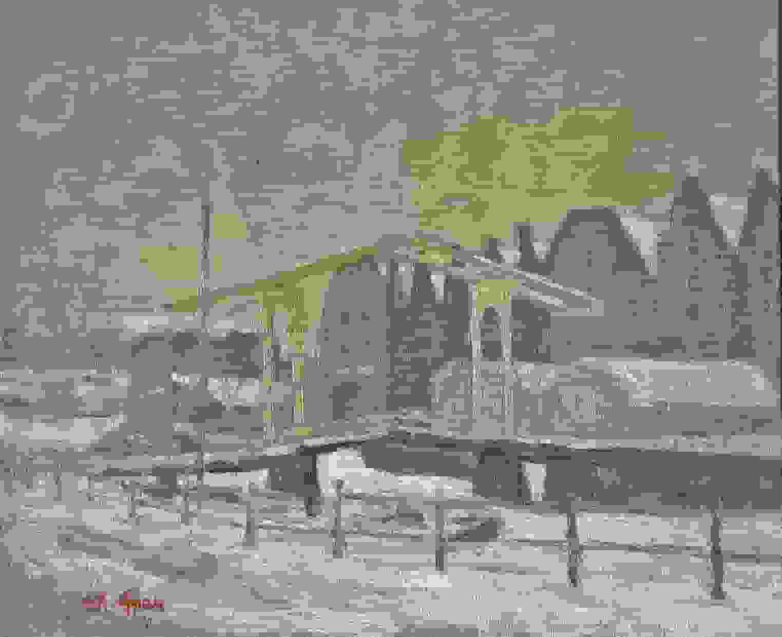 Gezicht op de Sloterdijksbrug op het Prinseneiland