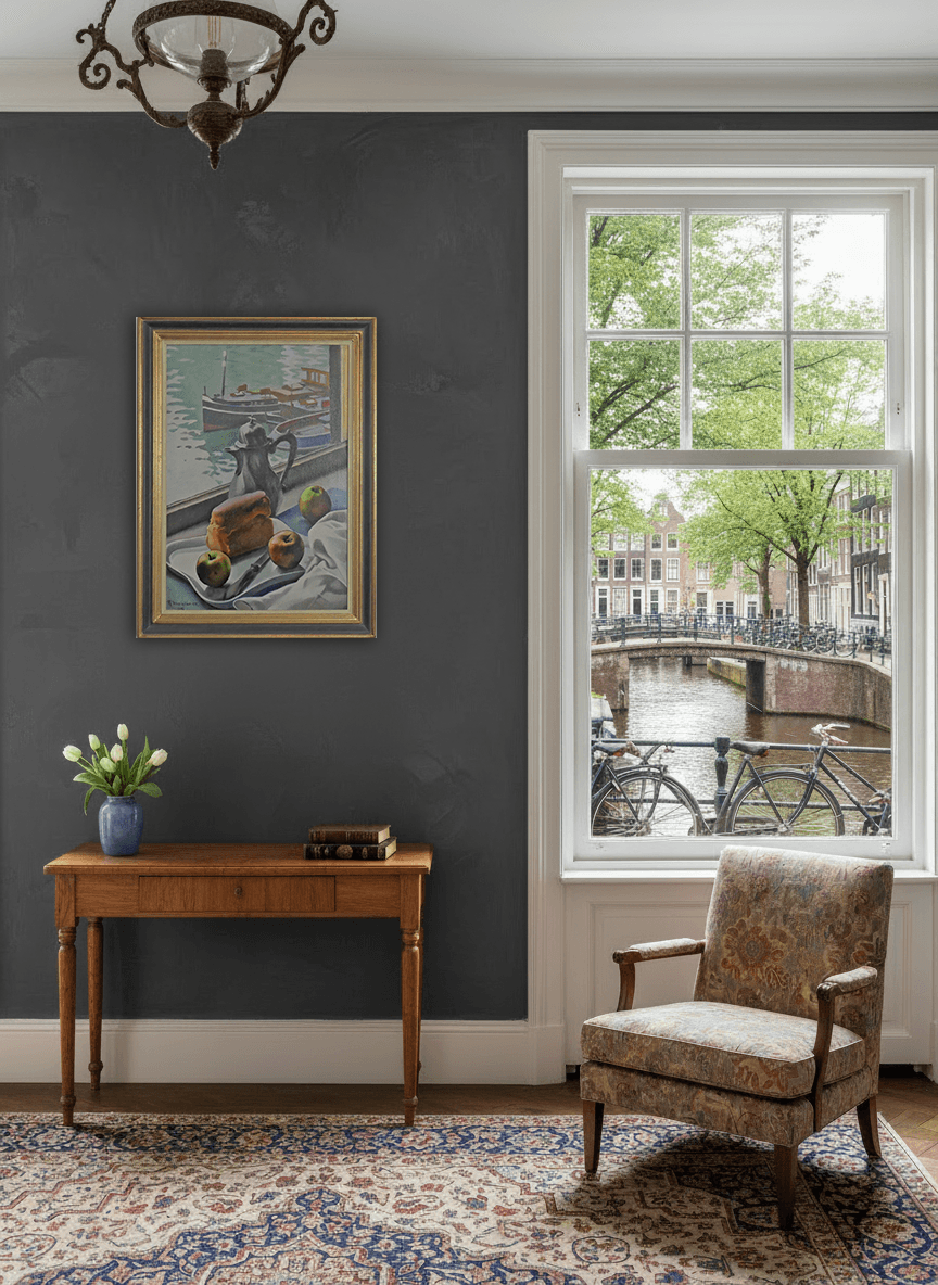 Stadsgezicht zonder lijst