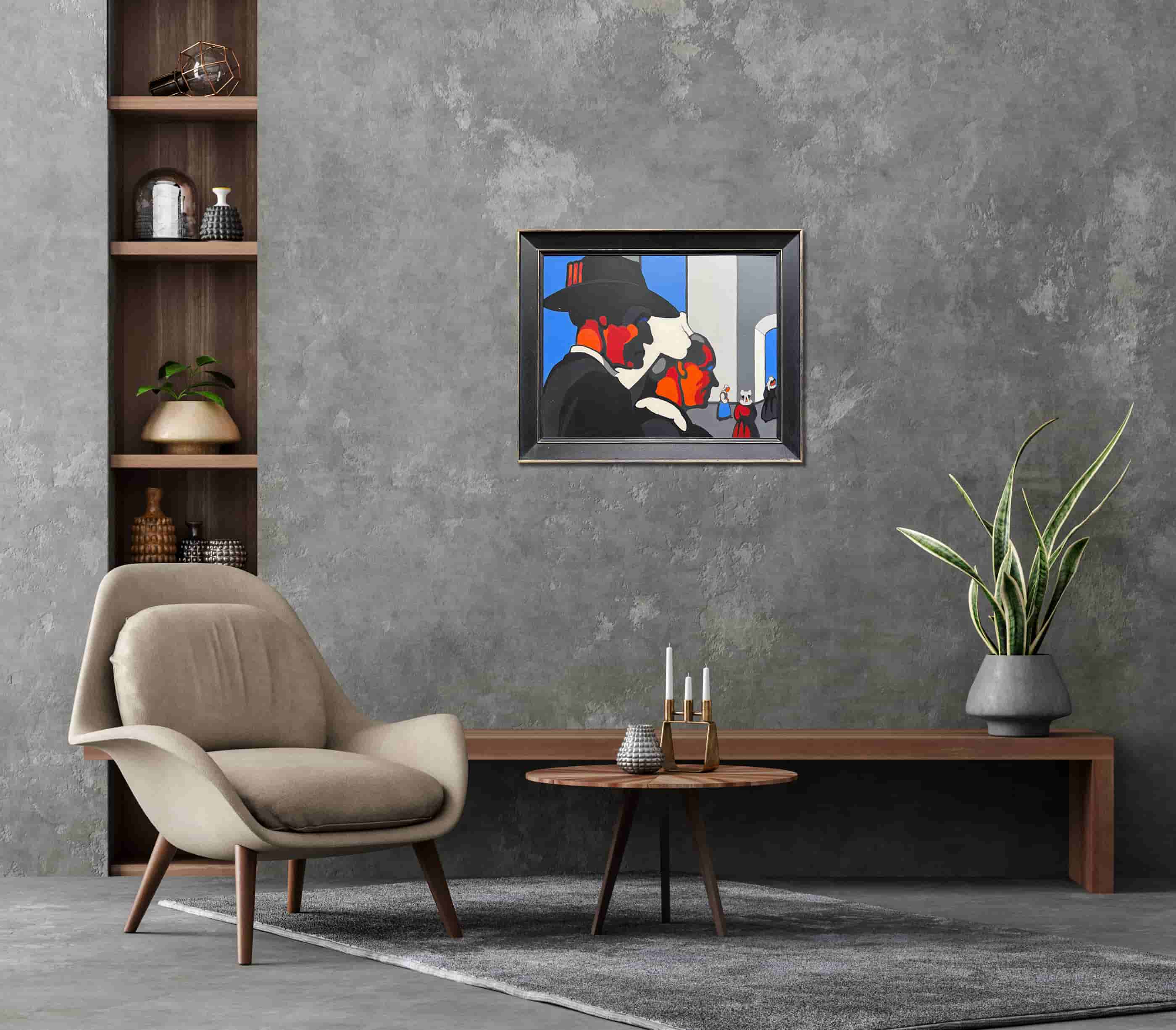 Elly Tamminga - Kerkgangers (in interieur)