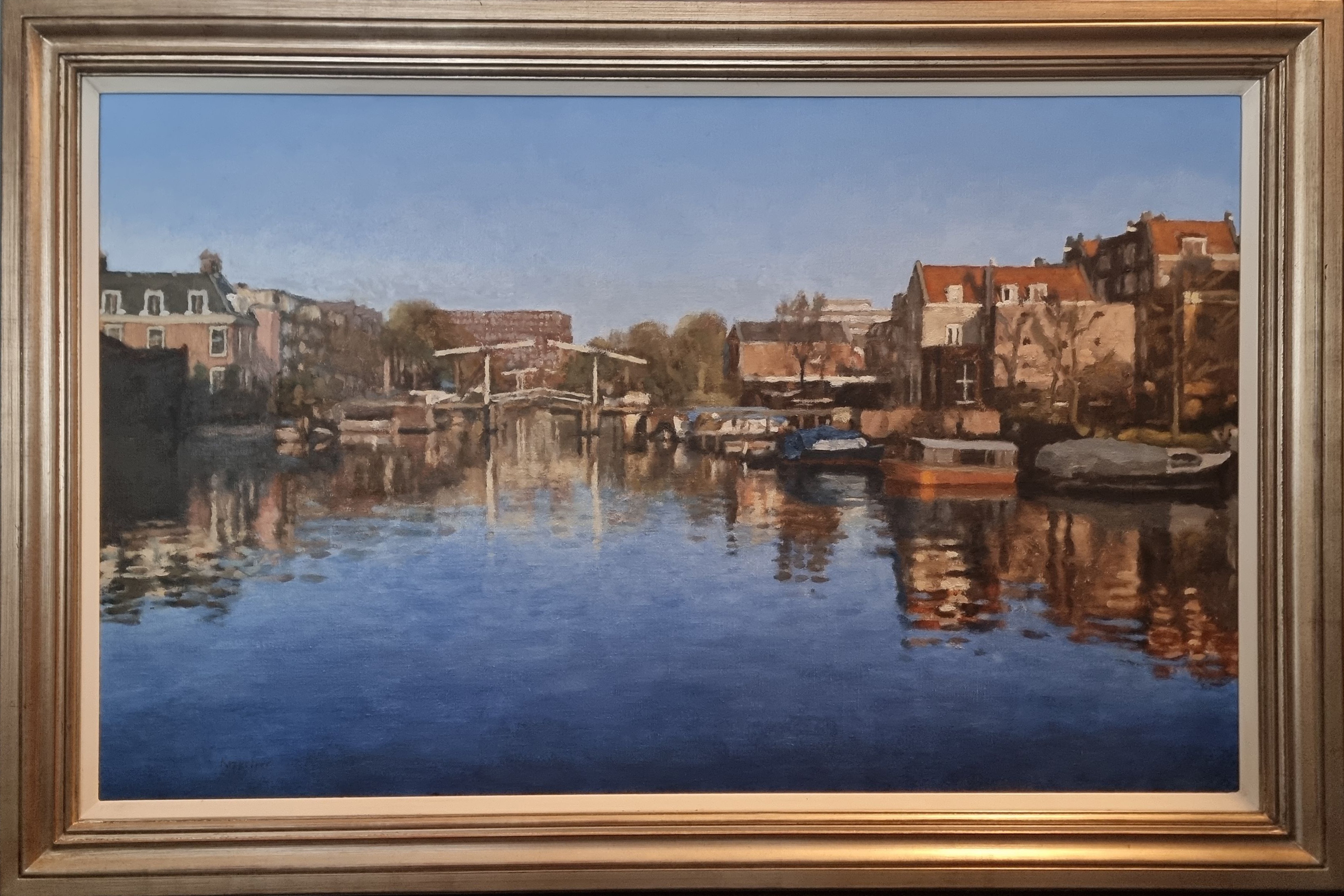 Realengracht te Amsterdam op een mooie Lentedag zonder lijst