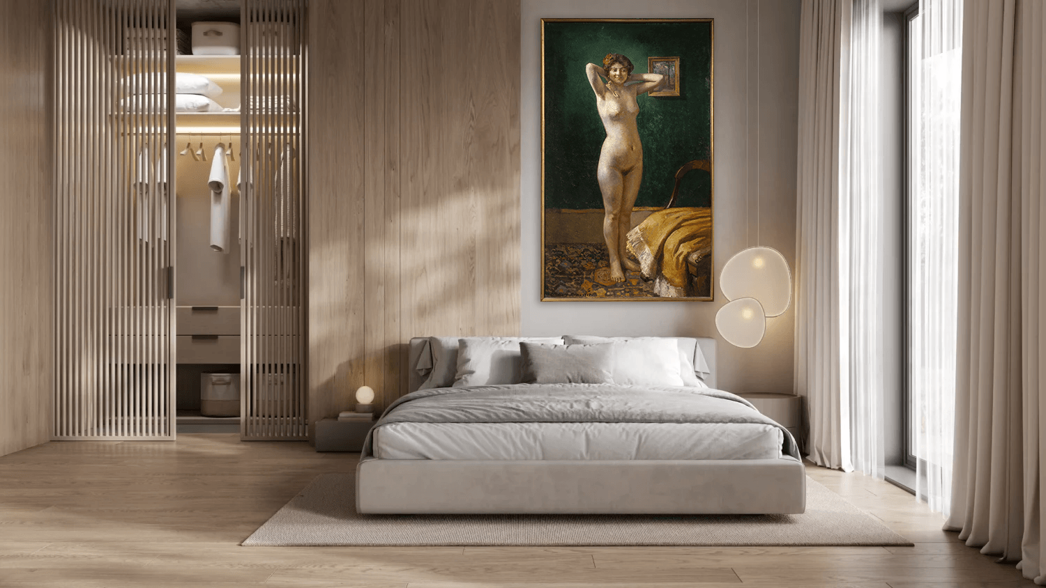 Kees Maks - Naakportret van Ersilla Rinaldi (in interieur)