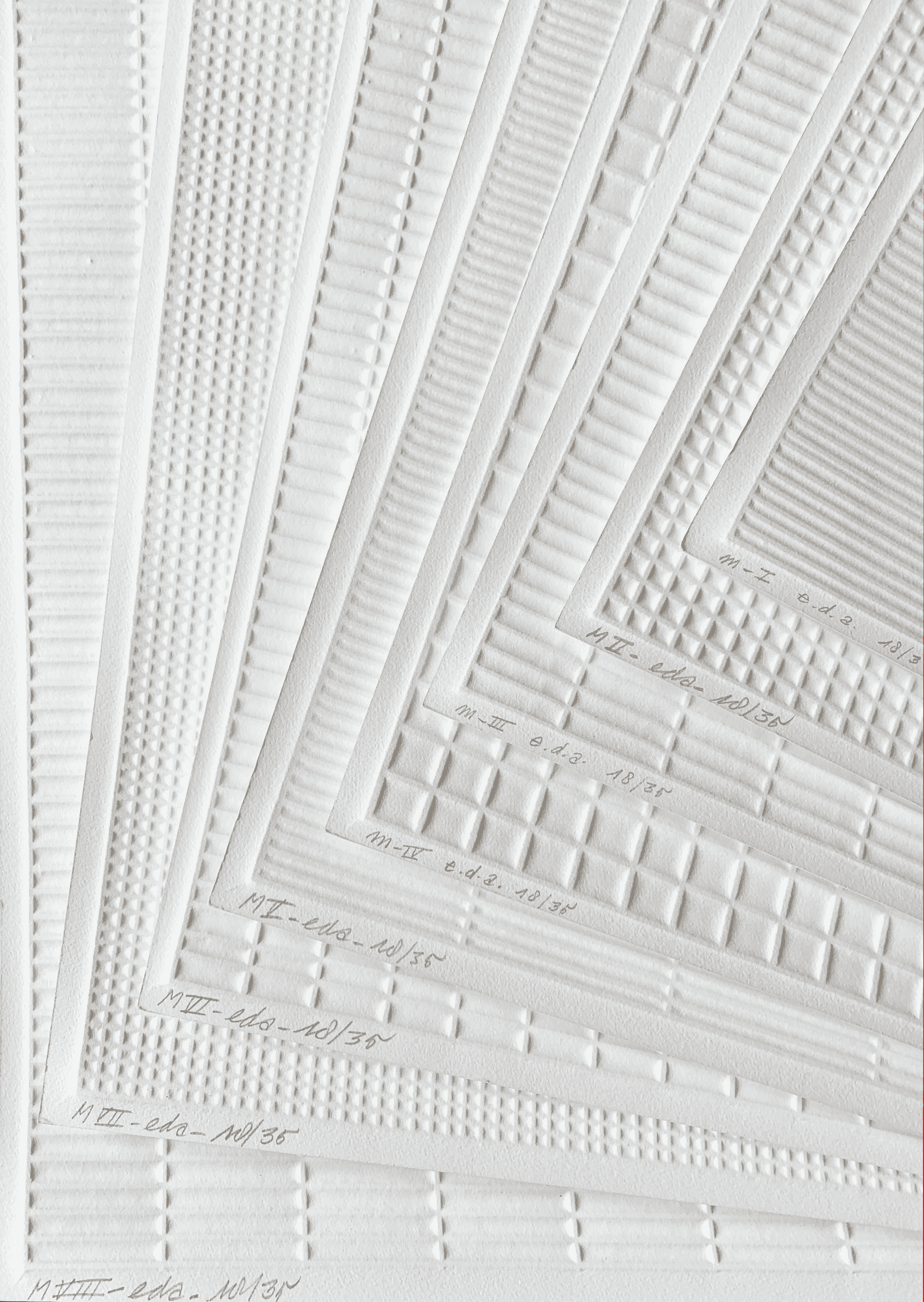 Jan Schoonhoven - Geprägte Strukturen (M I–VIII) (1972) (zonder lijst)