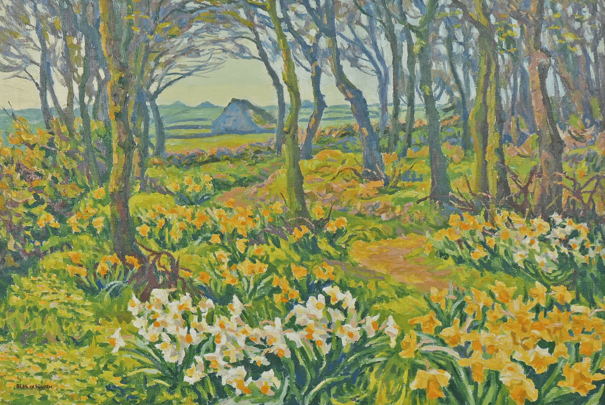 Ad Blok van der Velden - Bosje op Texel (zonder lijst)