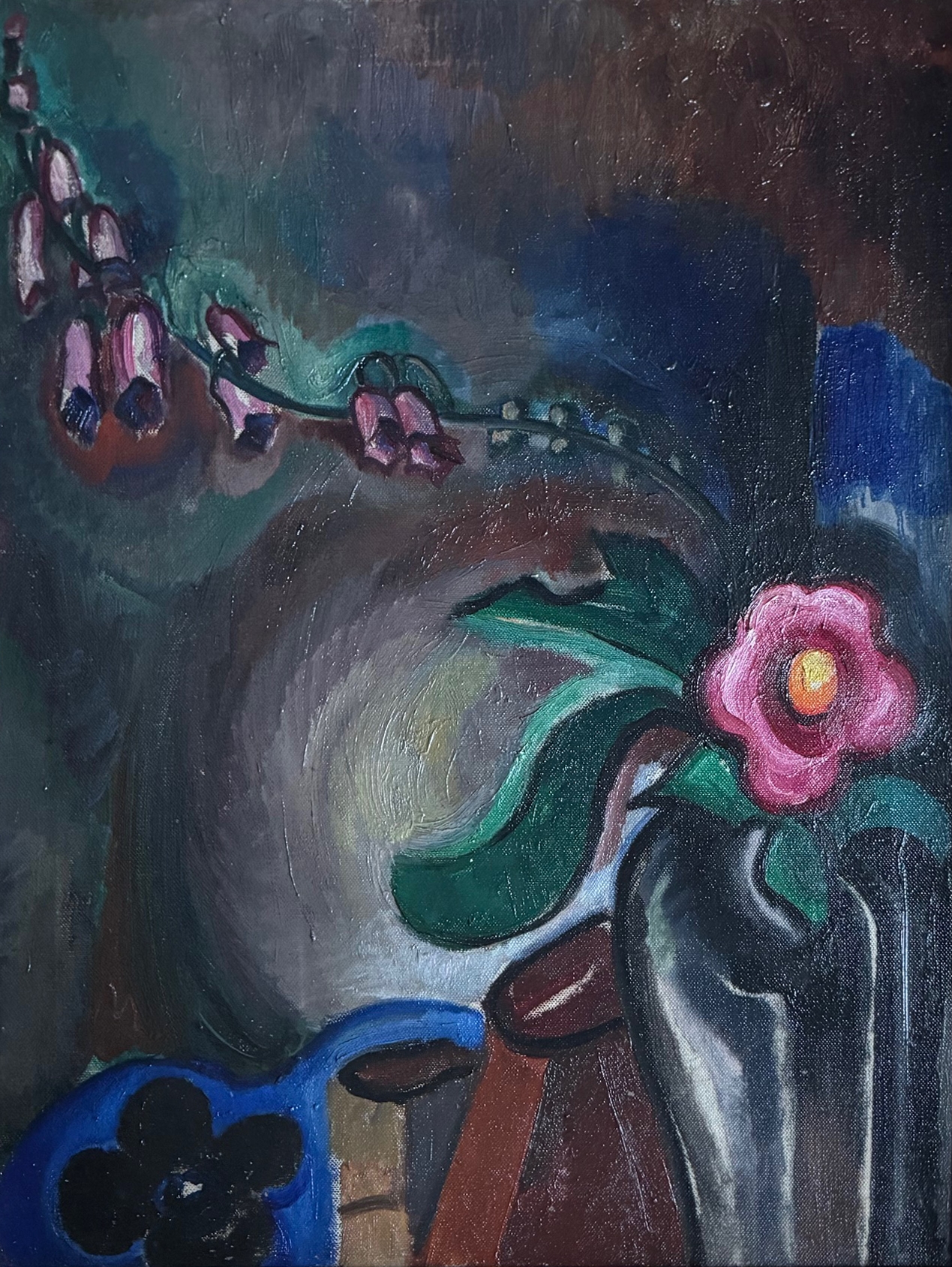 Expressief stilleven zonder lijst