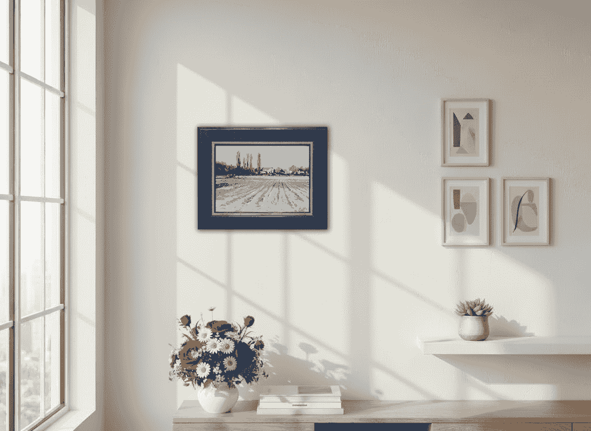 Hans Versfelt - Sneeuwlandschap bij Lage-Zwaluwe (in interieur)