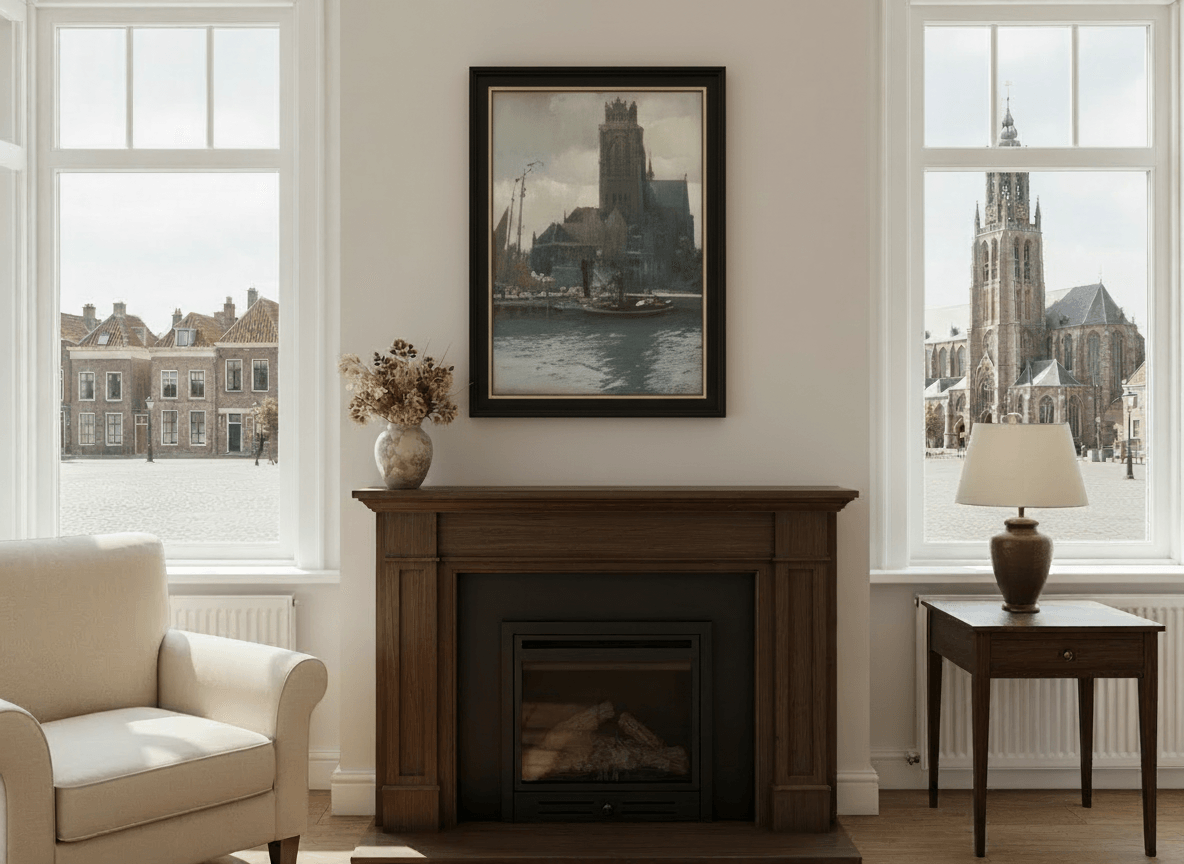 Grote kerk van Dordrecht zonder lijst