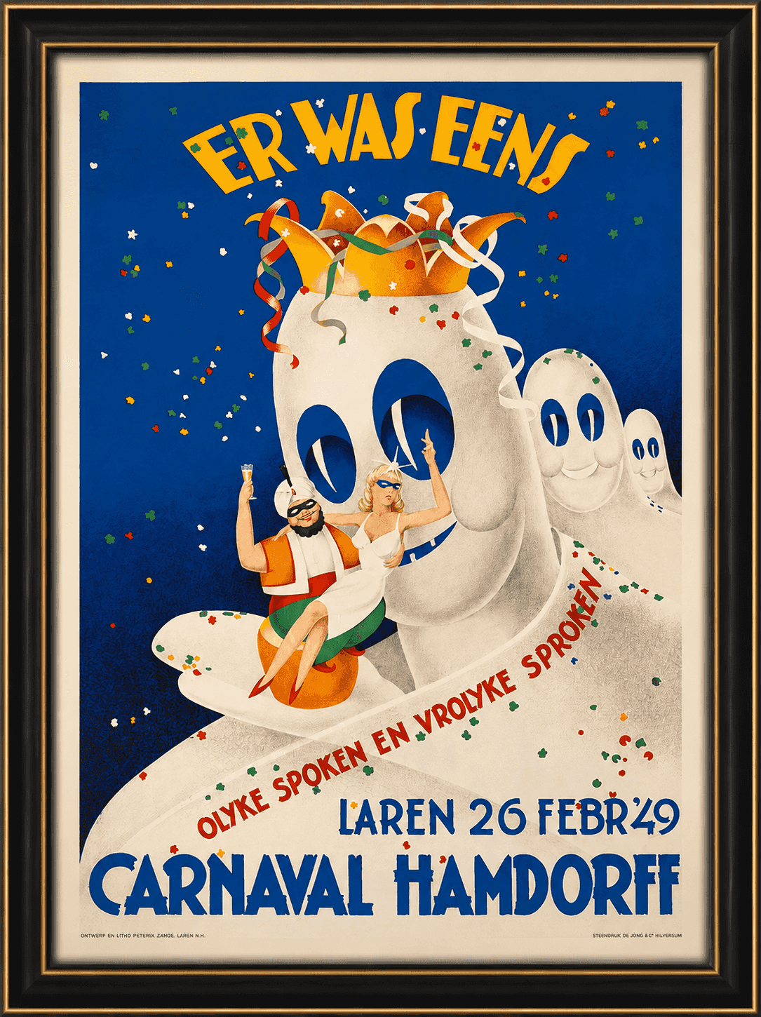 Peter W Zwart - Carnaval in Hamdorff 1949 (met lijst)