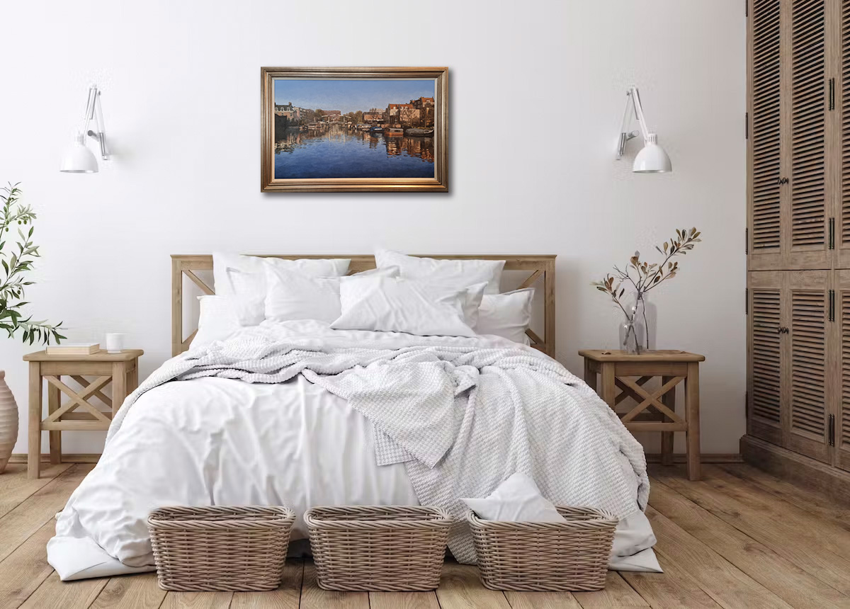 Realengracht te Amsterdam op een mooie Lentedag zonder lijst