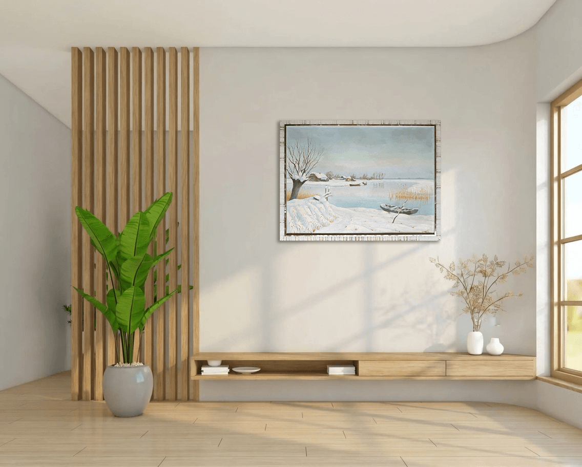 Dirk Smorenberg - Wintergezicht bij Loosdrecht (in interieur)