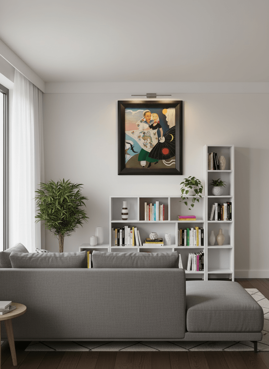 Zon en maan zonder lijst