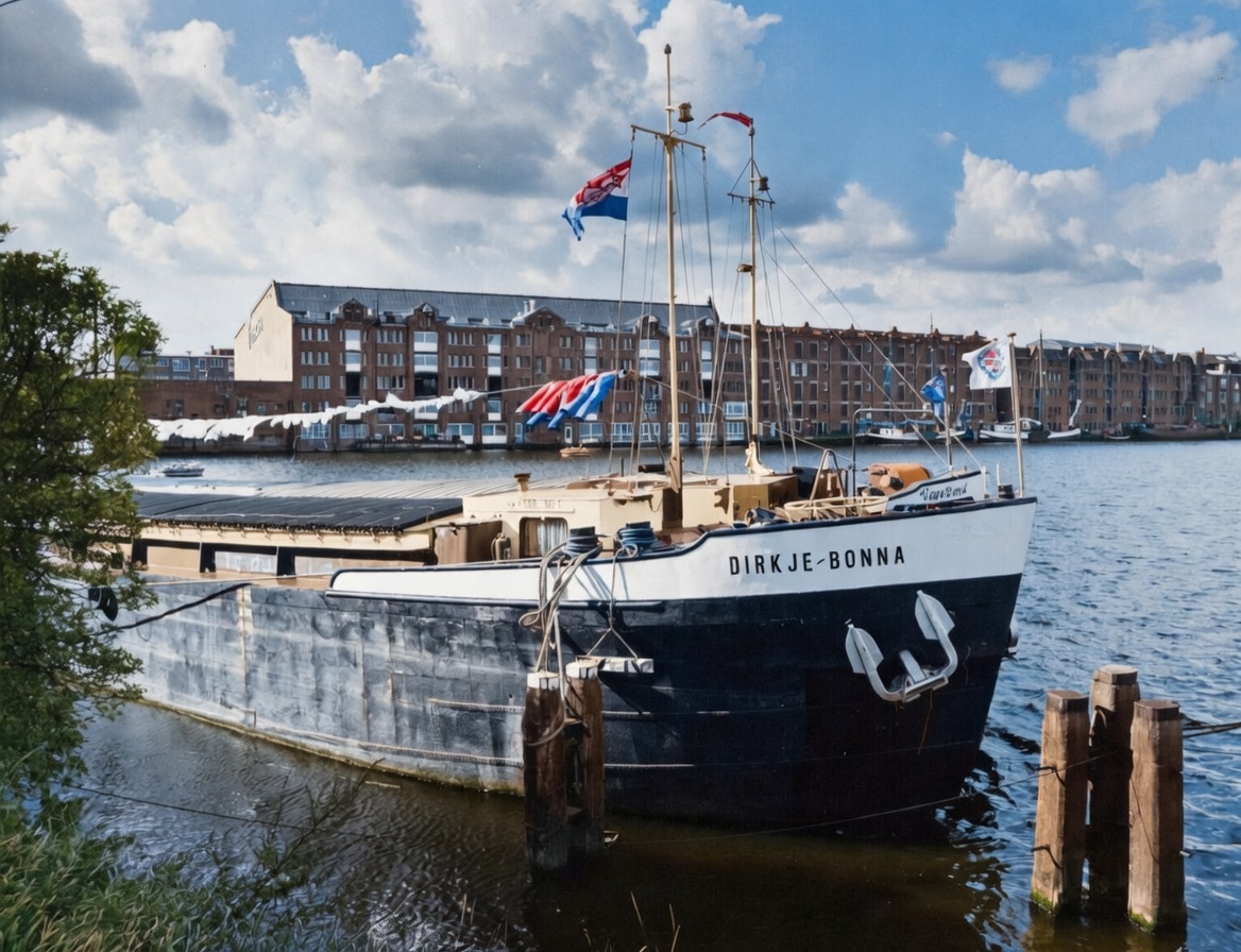 Frans Koppelaar - Gezicht op de Houthaven in Amsterdam-West (in het echt)