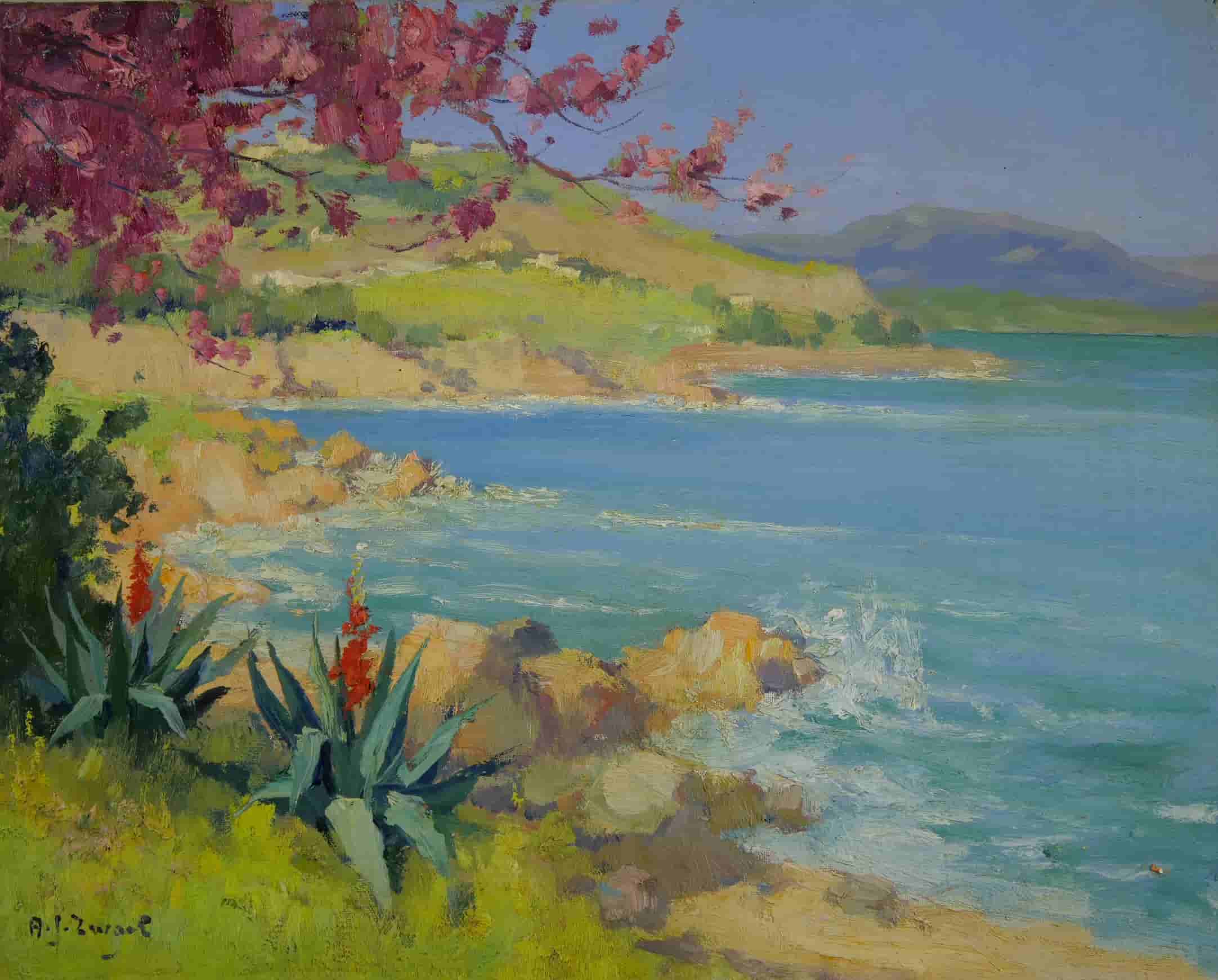 Arie Johannes Zwart - Kust bij Canadel