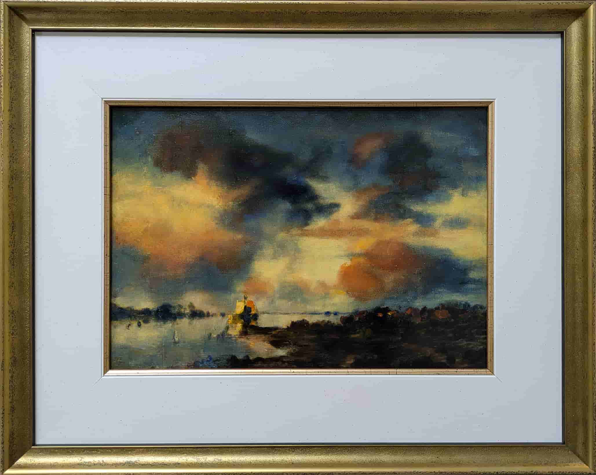 Jan Voerman sr - Gezicht op Hattem – een Meesterlijk Landschap (met lijst)