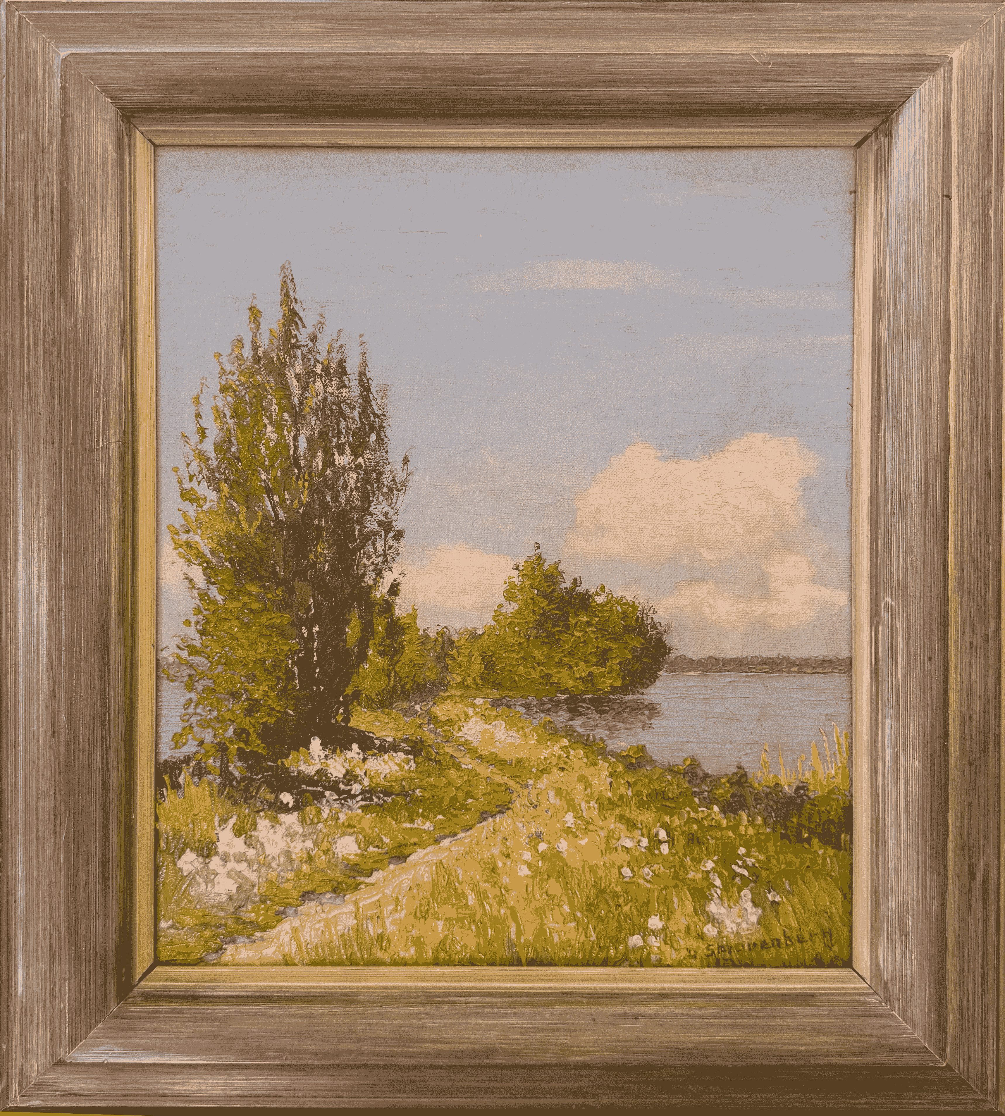 Dirk Smorenberg - Lambrechstkade in Loosdrecht (met lijst)